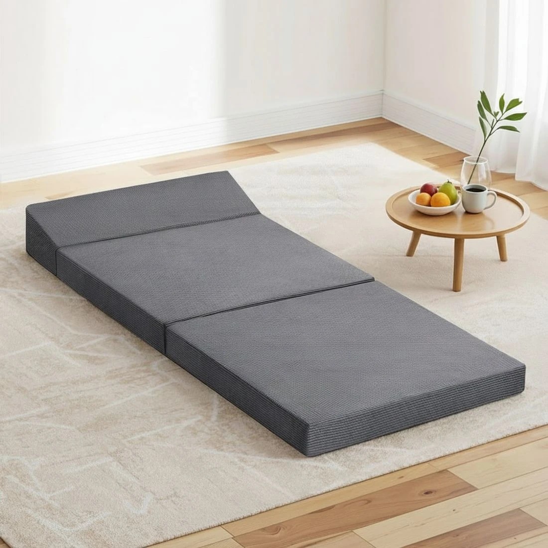 8 Giselle Foldable Mattress Folding Sofa Bed Trifold Sleeping Camping Cushion Mat - Grey, 8 of 8
