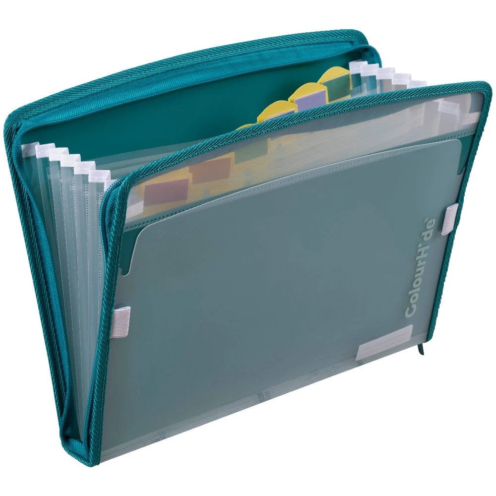 2 Colourhide Zip It Expanding File Teal Green, 2 of 3