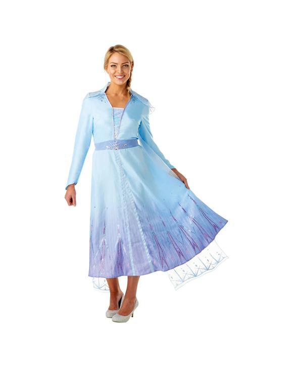 Disney Elsa Deluxe Frozen 2 Adult Womens Dress Up Costume Size S - Blue