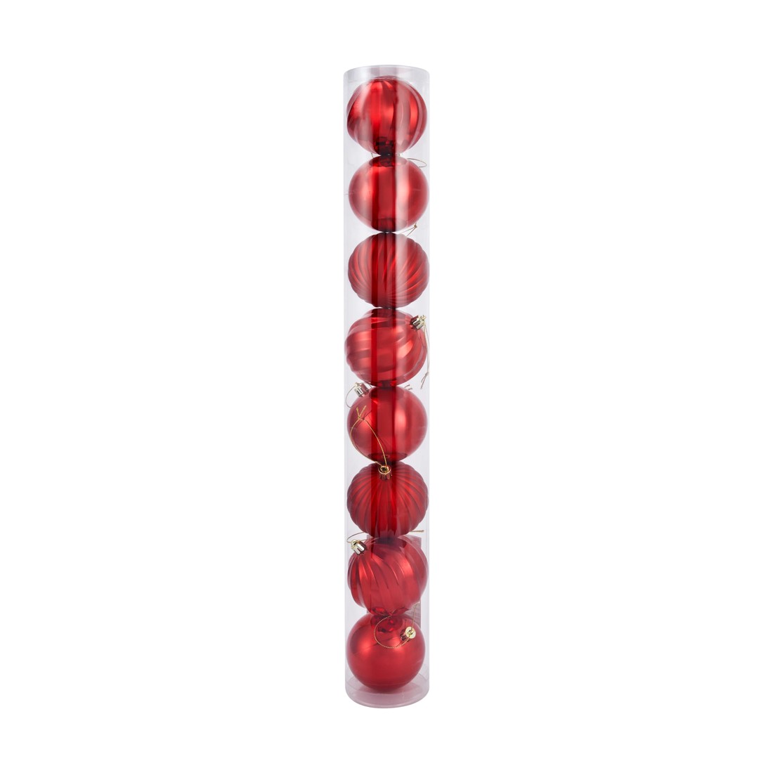 1 8 Pack 8cm Red Baubles, 1 of 7