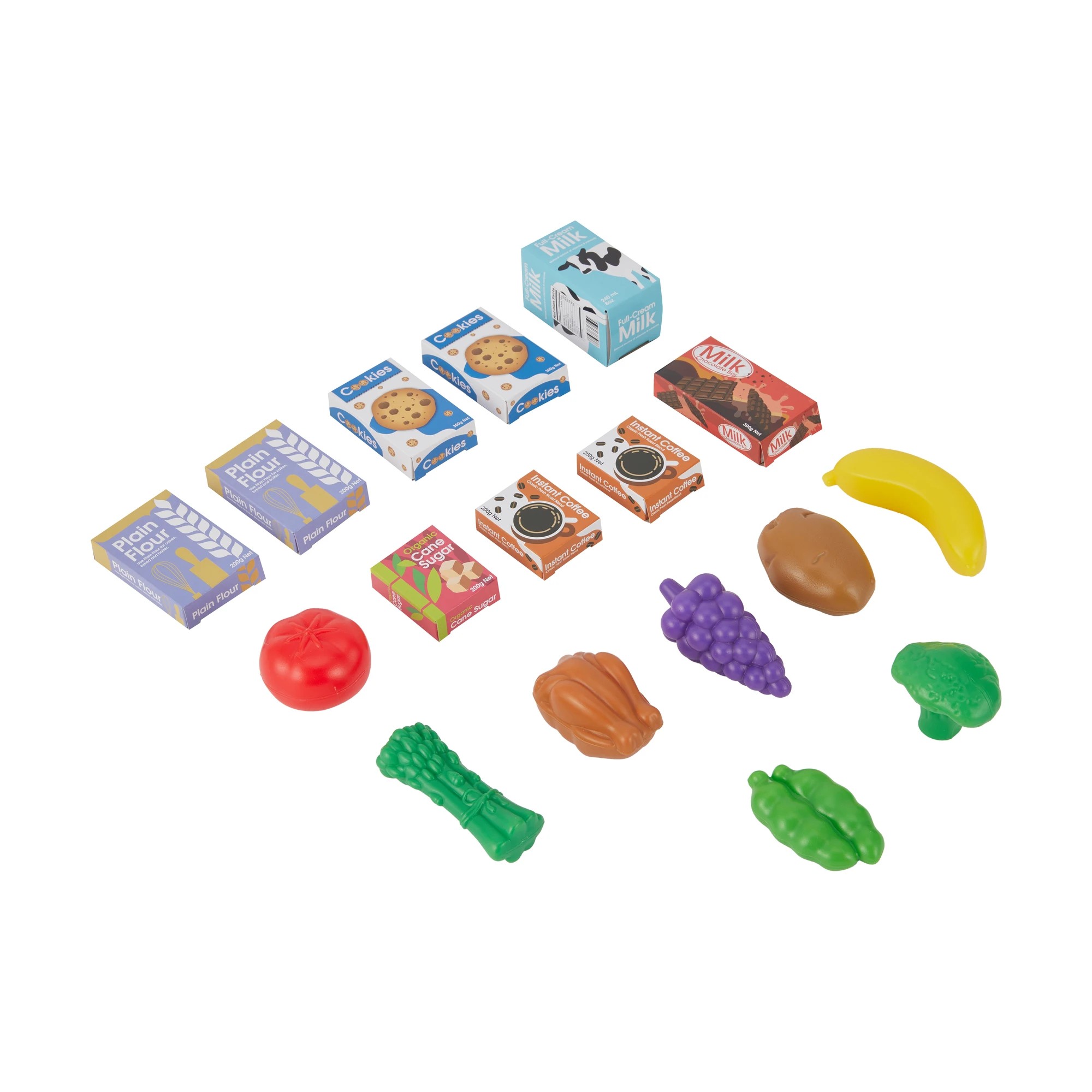 5 18 Piece Shopping Trolley and Food Playset, 5 of 9