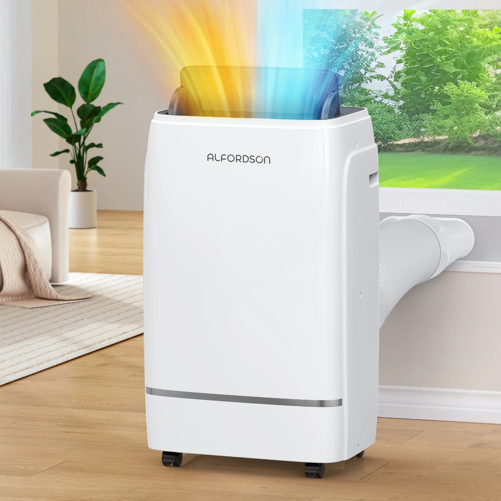 2 Alfordson Portable Air Conditioner 12000BTU Dehumidifier Fan WiFi Remote - White, 2 of 10