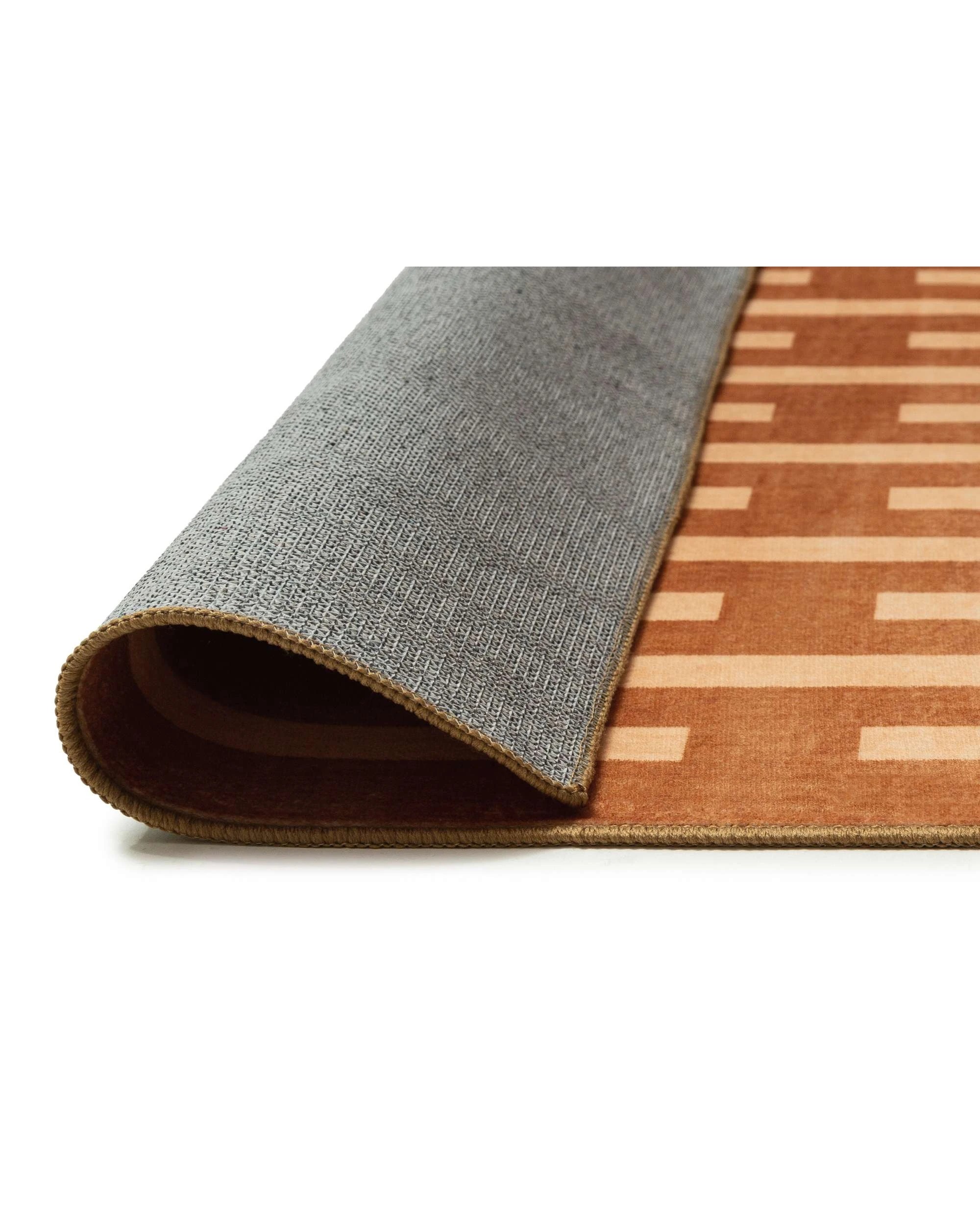 5 Loopsie Tudor Printed Washable Rug-220cm x 150cm - Orange, 5 of 8