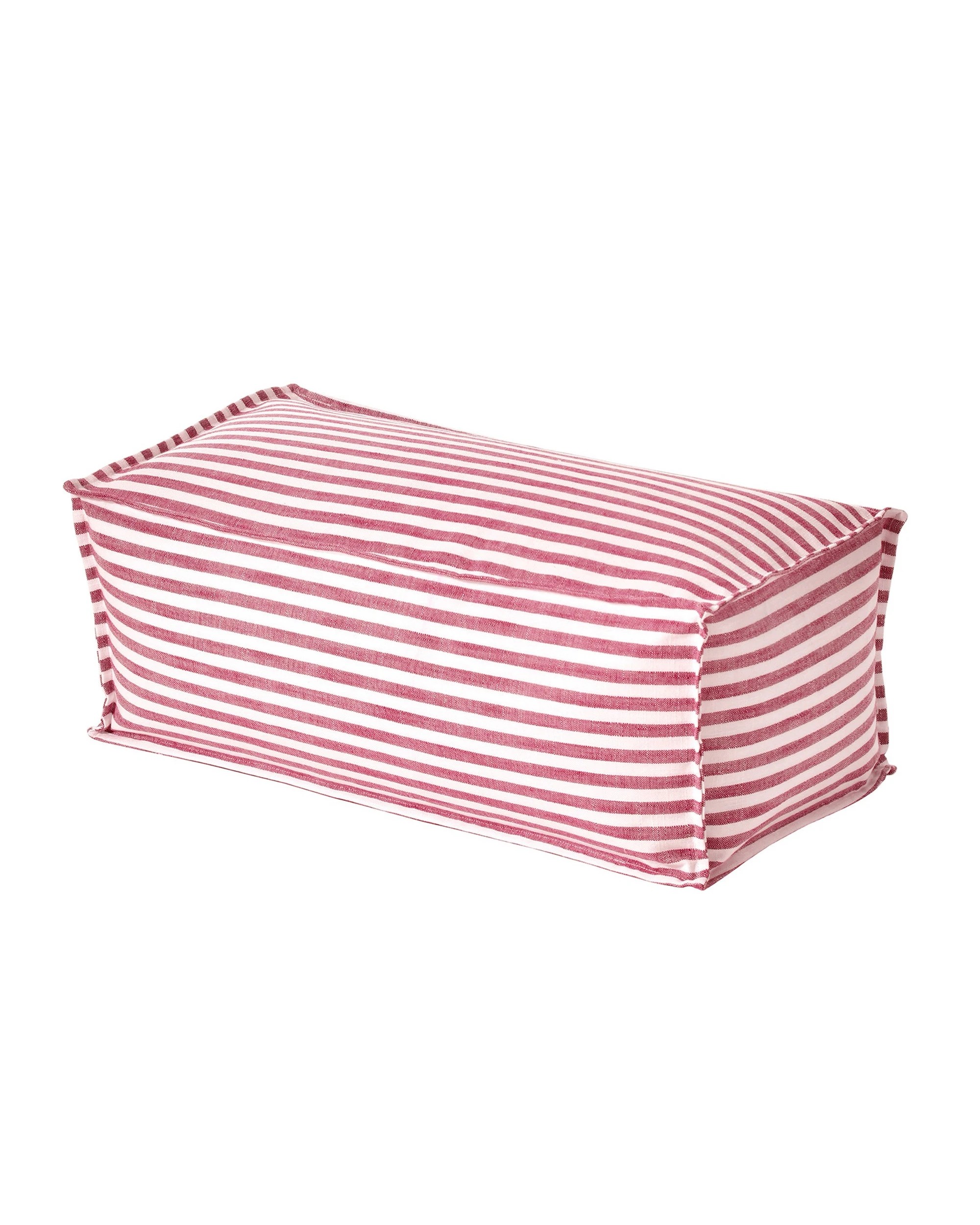 1 Cadence & Co. Oscar Faux Linen Ottoman Bean Bag Cover - Red, 1 of 6