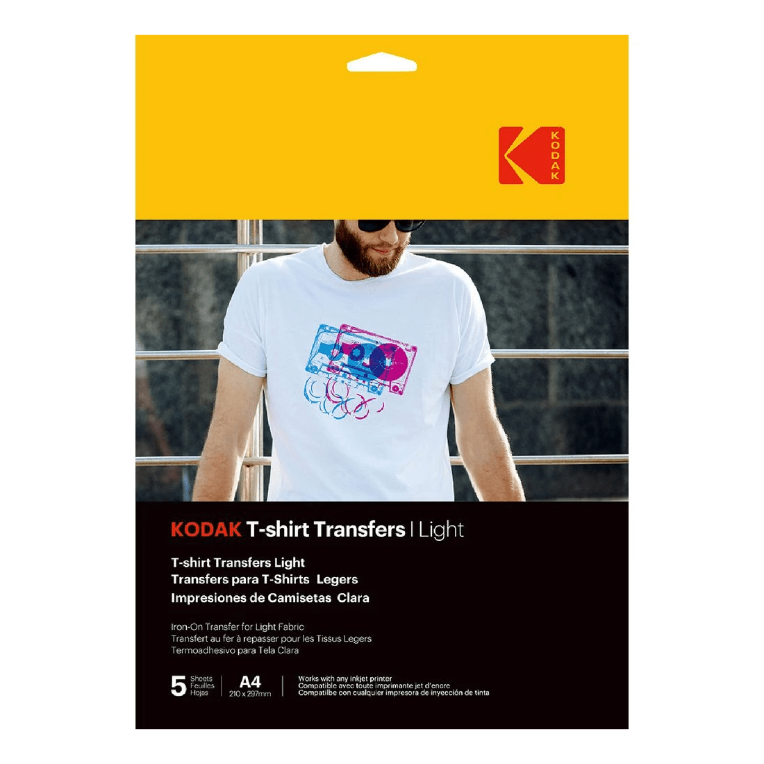 1 Kodak Light T-Shirt Iron-on Transfers 5 Pack, 1 of 1