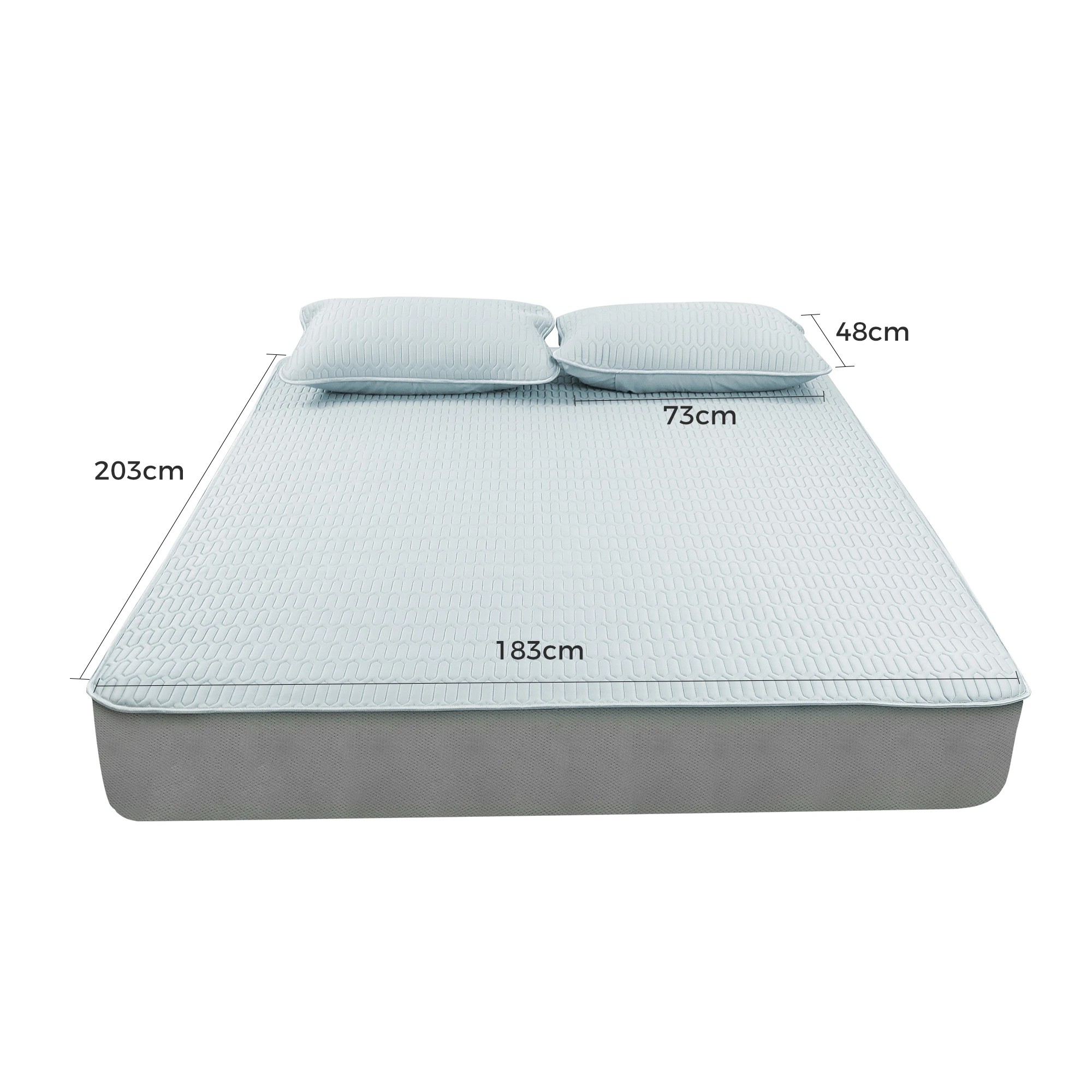 5 Dreamz Grey Cooling Bed Sheet Set - King Bed, 5 of 6