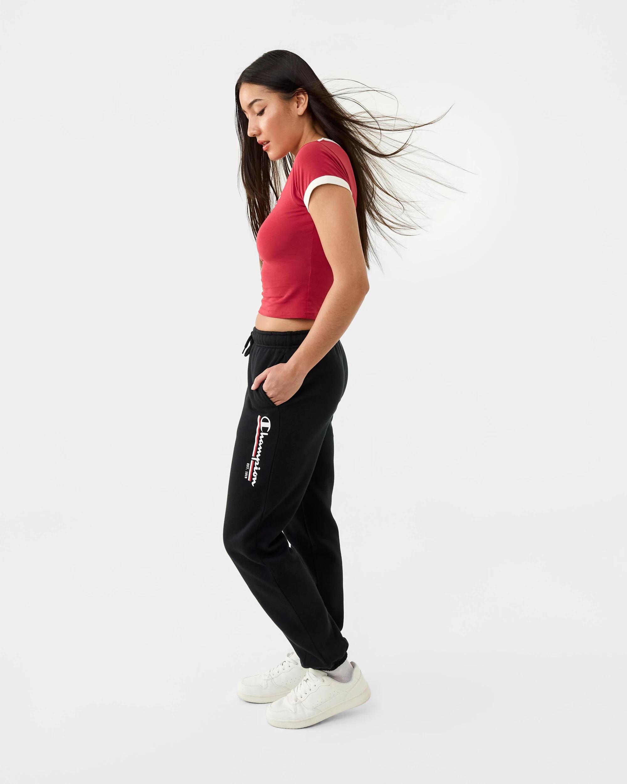 3 Champion Womens Slim Leg Trackpants Black, 3 of 8