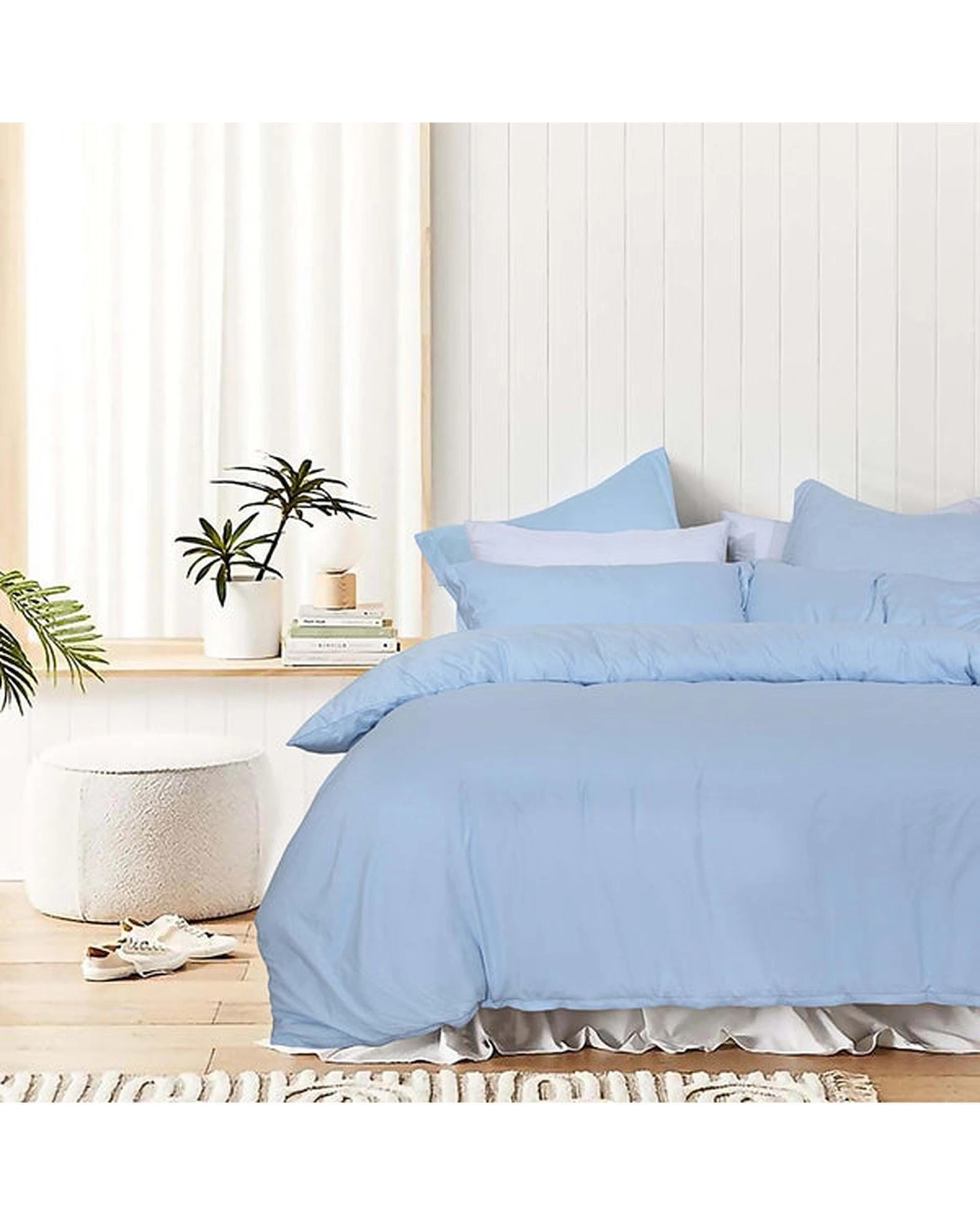 2 Amsons Quilt Cover Set With Extra Standard Pillow Covers - King Bed - Blue, 2 of 6