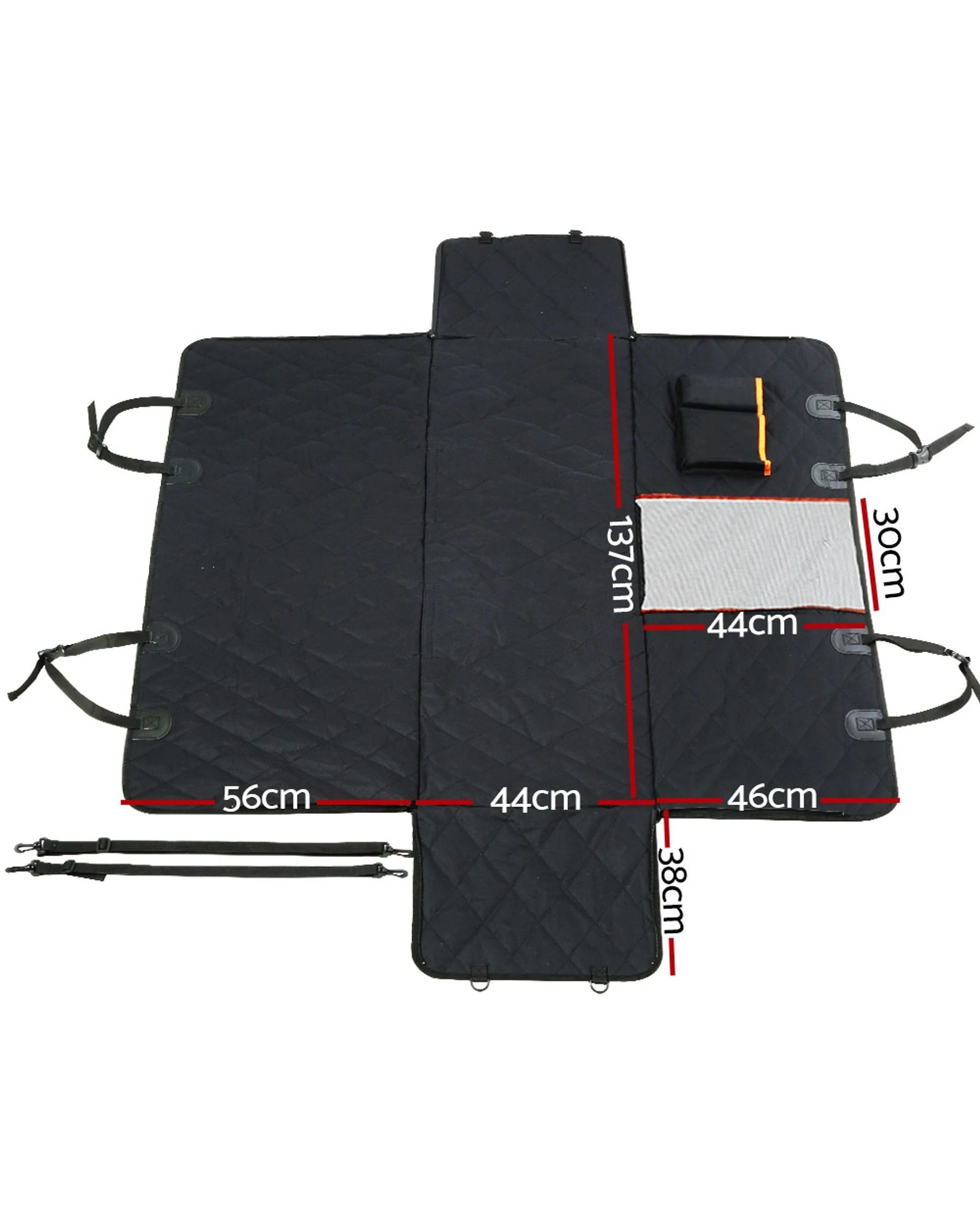 2 I.pet Pet Car Seat Cover Dog Hammock Protector Back Waterproof Belt Non Slip Mat
 - Black, 2 of 3