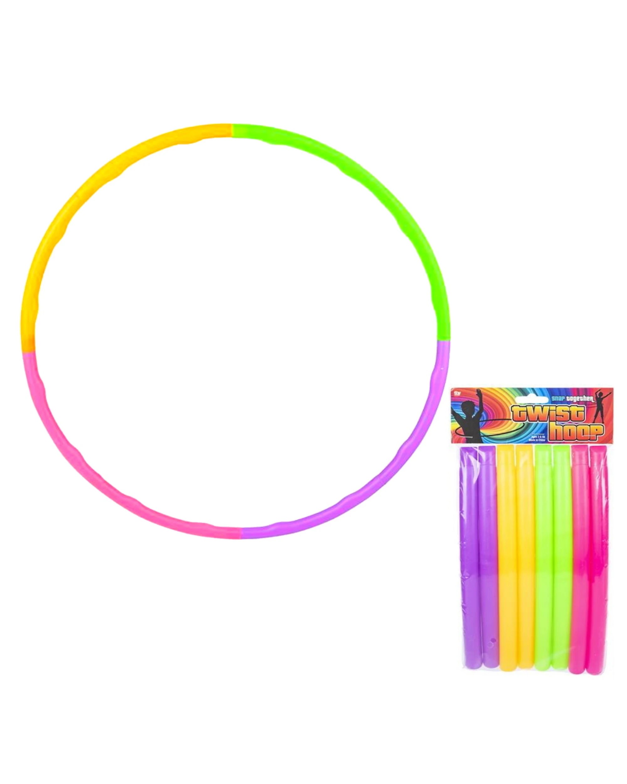 1 RI Novelty Neon Connectable Hula Hoop - Multi, 1 of 2