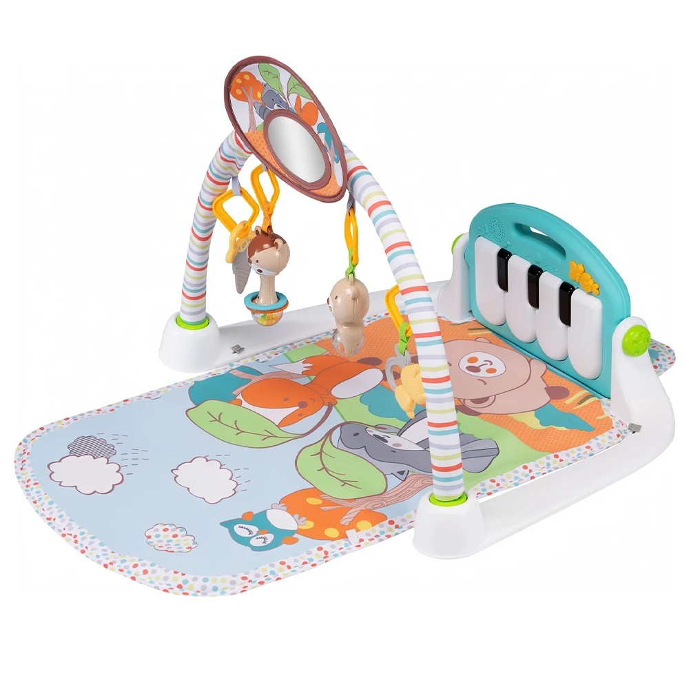 1 Playpals Kids Play Mat Gym Tummy Time Baby Activity Mat with Sensory Music Piano - Multi, 1 of 3