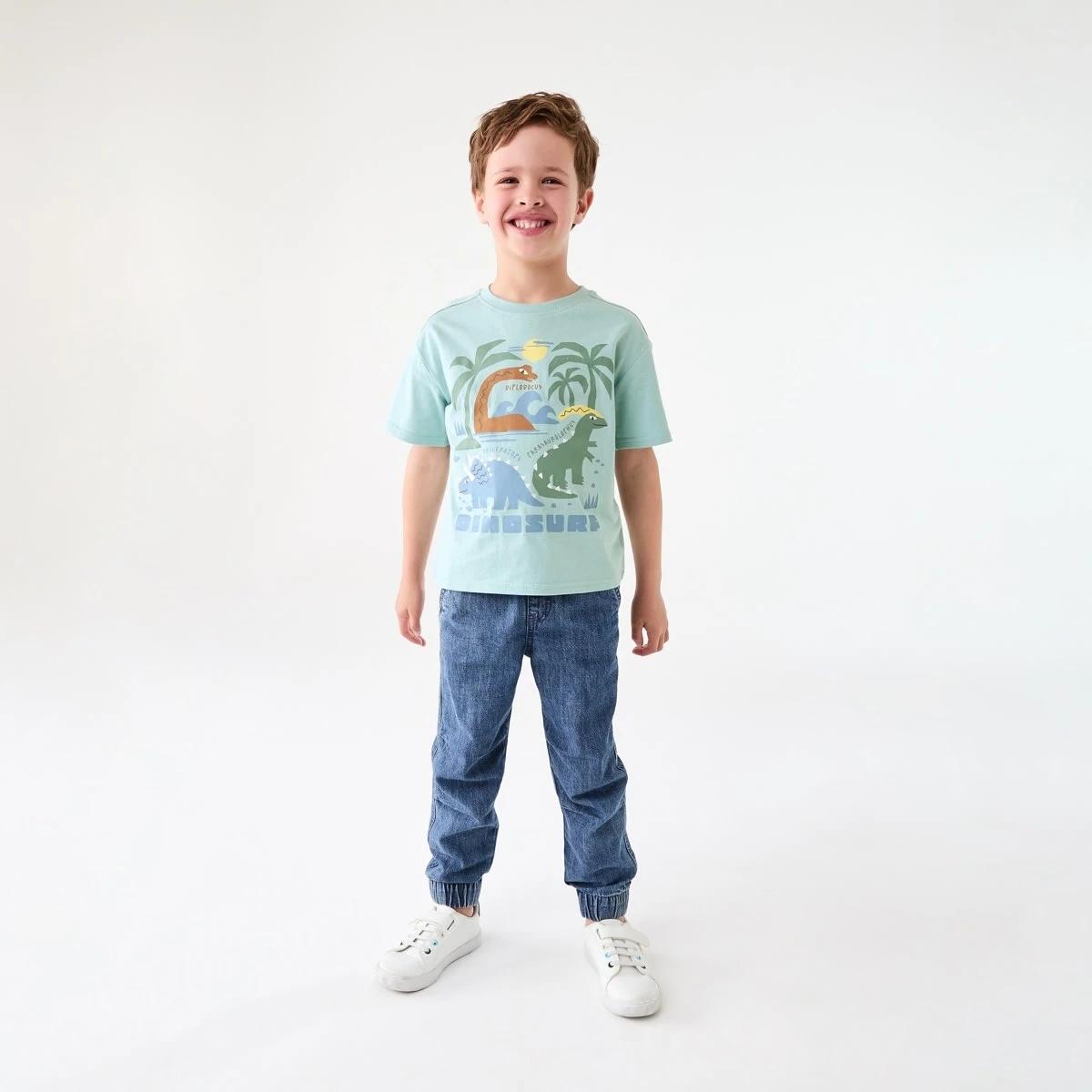 5 Chest Print T-shirt DINOSURF DUSTY EGGSHELL, 5 of 6