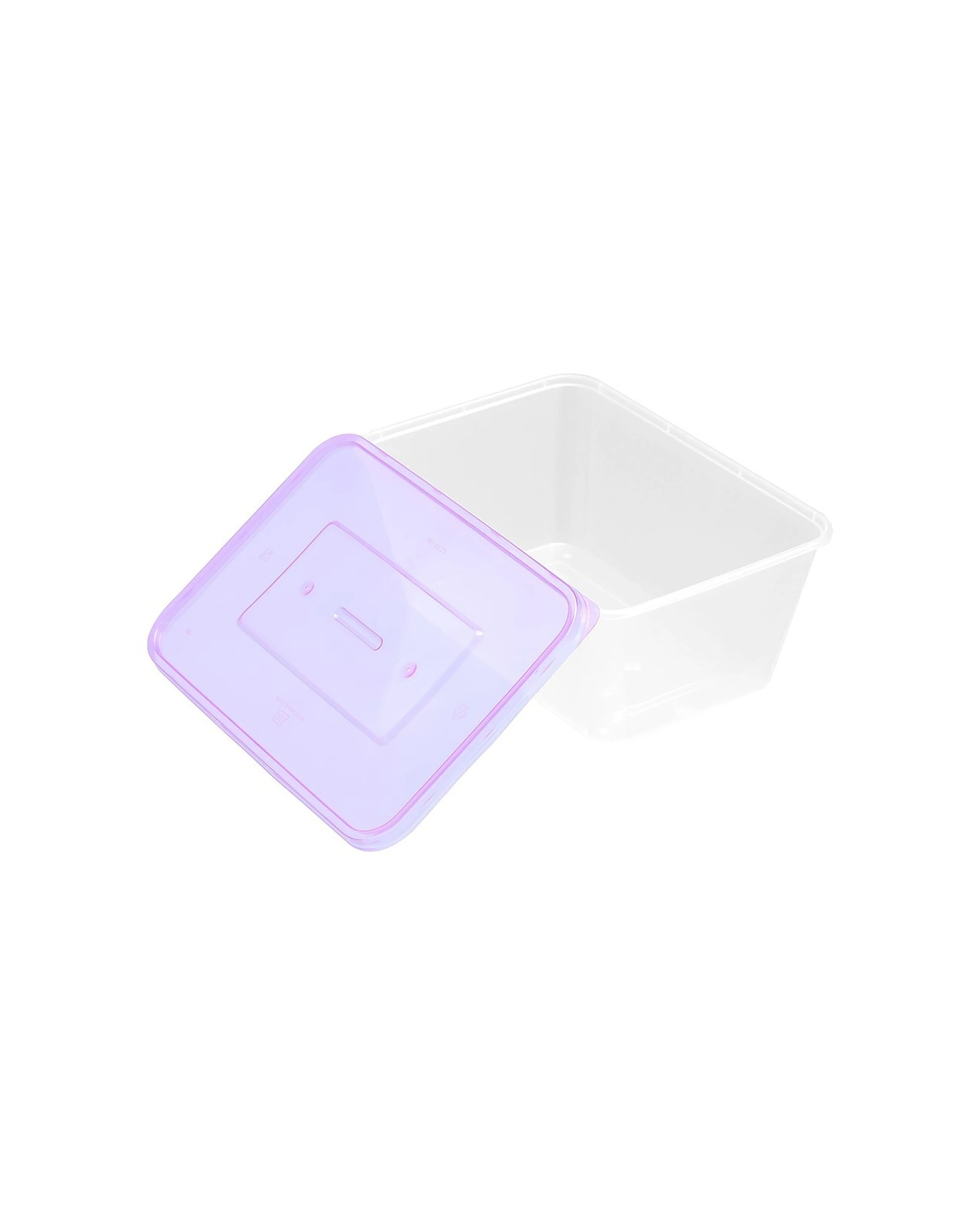 6 20pk Lemon & Lime Rectangle 1l Reusable Food/meal Container W/ Coloured Lids
 - Multi, 6 of 6