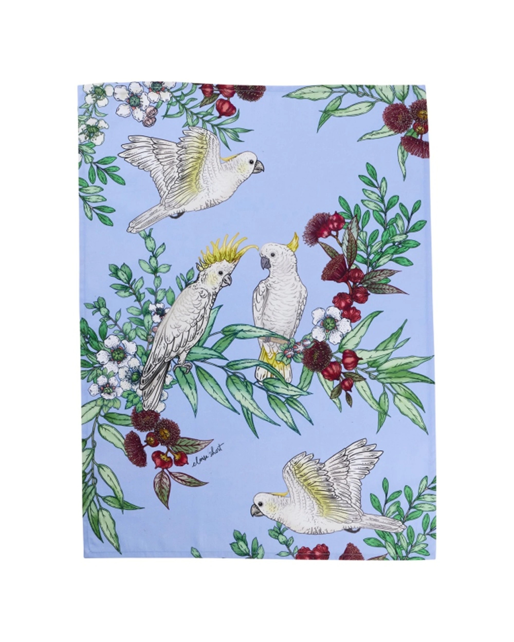 2 Maxwell & Williams 2x Eloise Short Grace Tea Towel Set 50x70cm Crested Cockatoo - Multi, 2 of 3