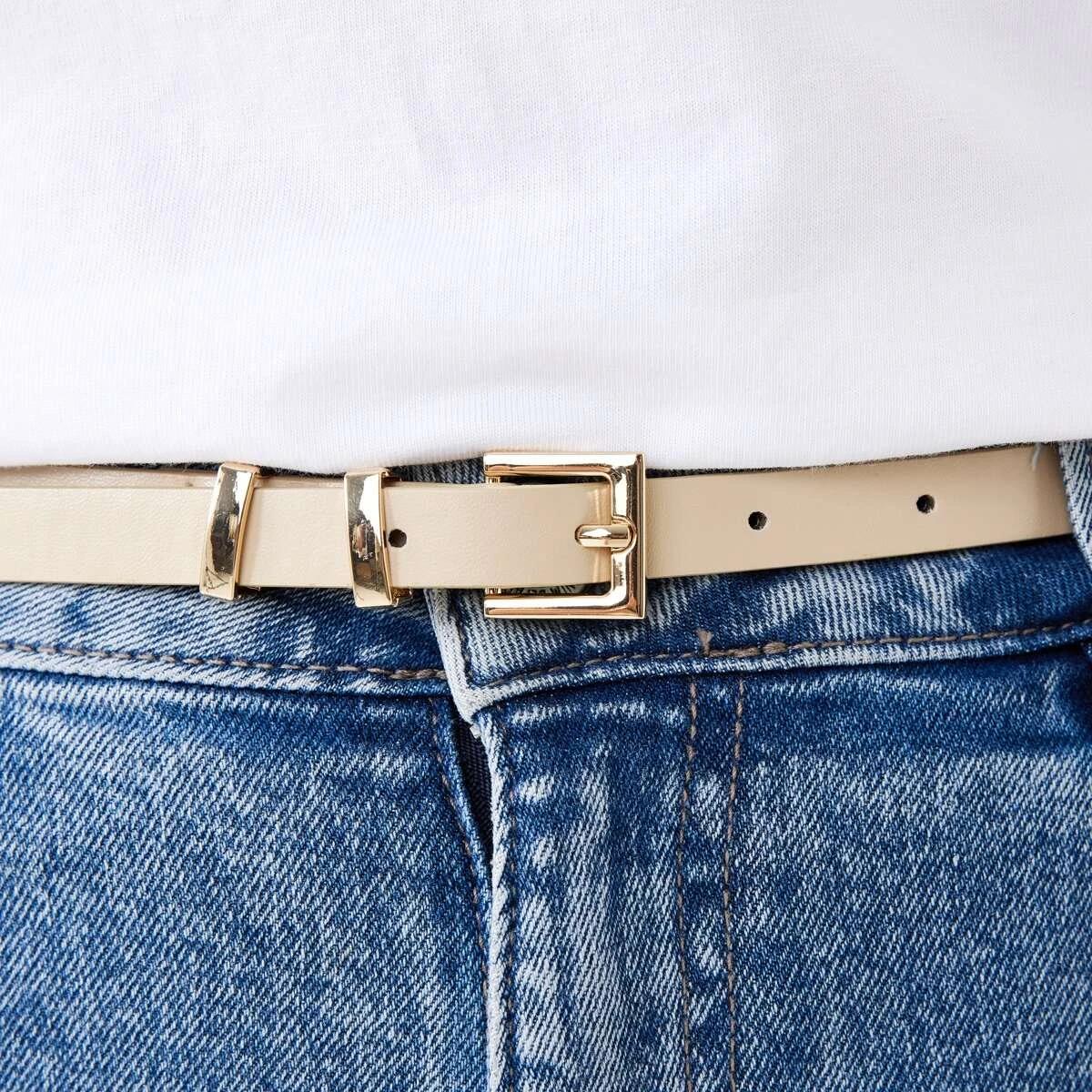 6 2 Pack Skinny Belts LEOPARD BEIGE, 6 of 6