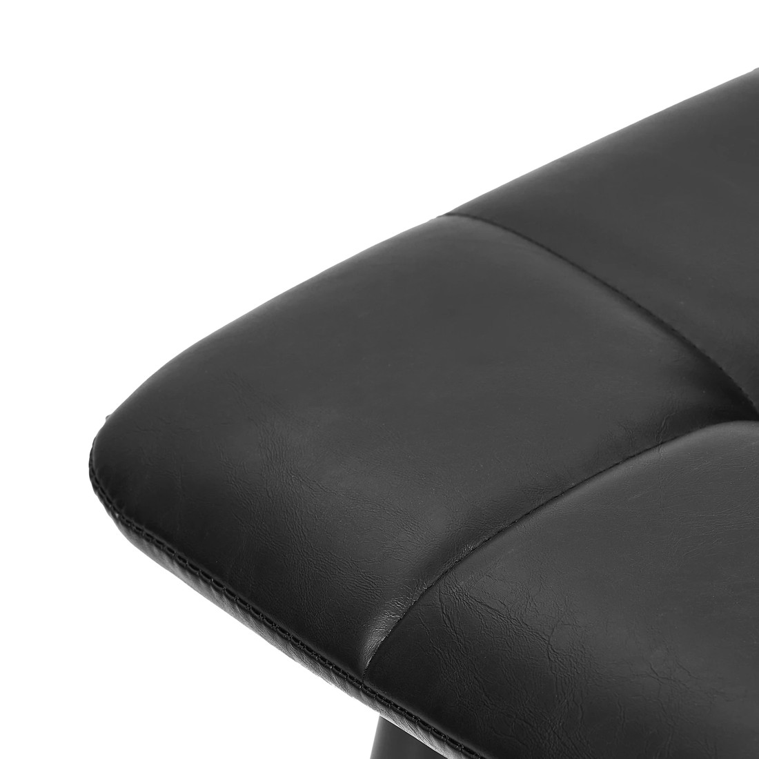 10 Oikiture 4x Padded Dining Chairs Kitchen Pu Leather Seat Retro
 - Black, 10 of 10