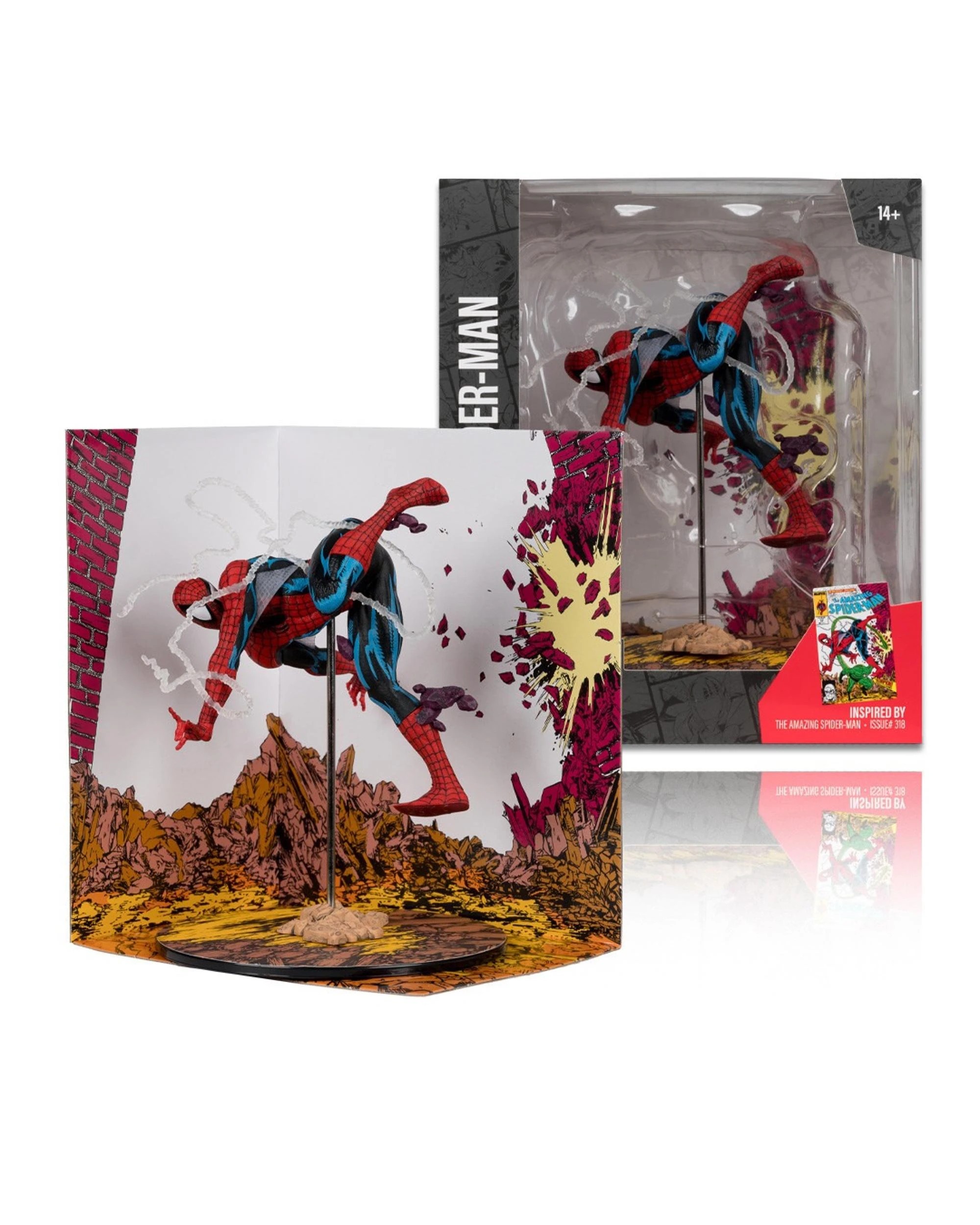 2 McFarlane Marvel Collection The Amazing Spider-Man #318 Spider-Man 1:10 Scale Figure, 2 of 10