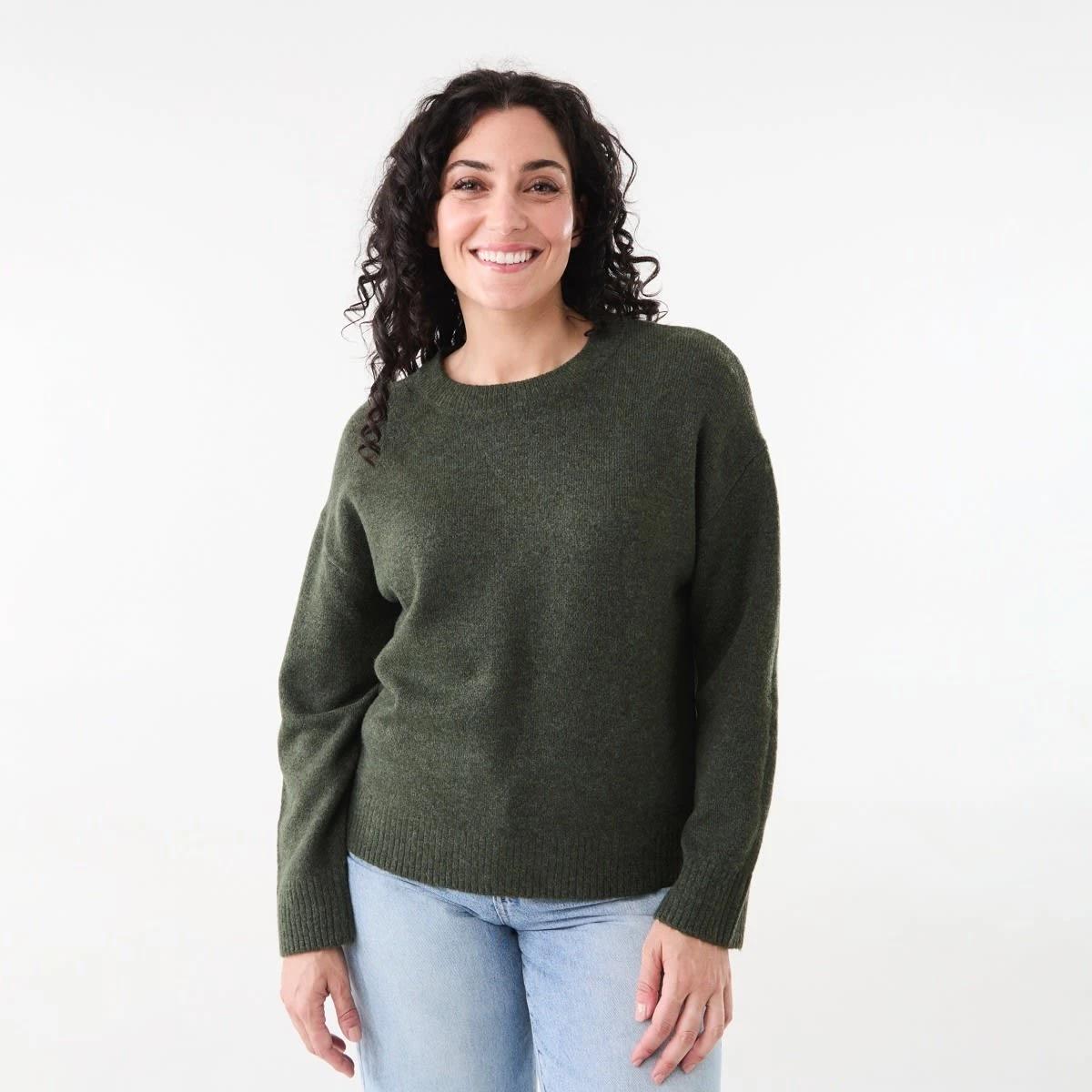 1 Relaxed Jumper Olive Marl, 1 of 5
