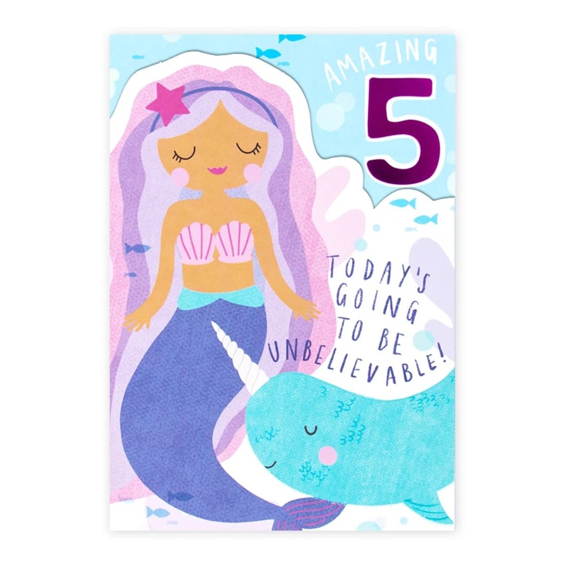 3 Connections from Hallmark 5th Birthday Card - Mermaid & Narwhal, 3 of 3