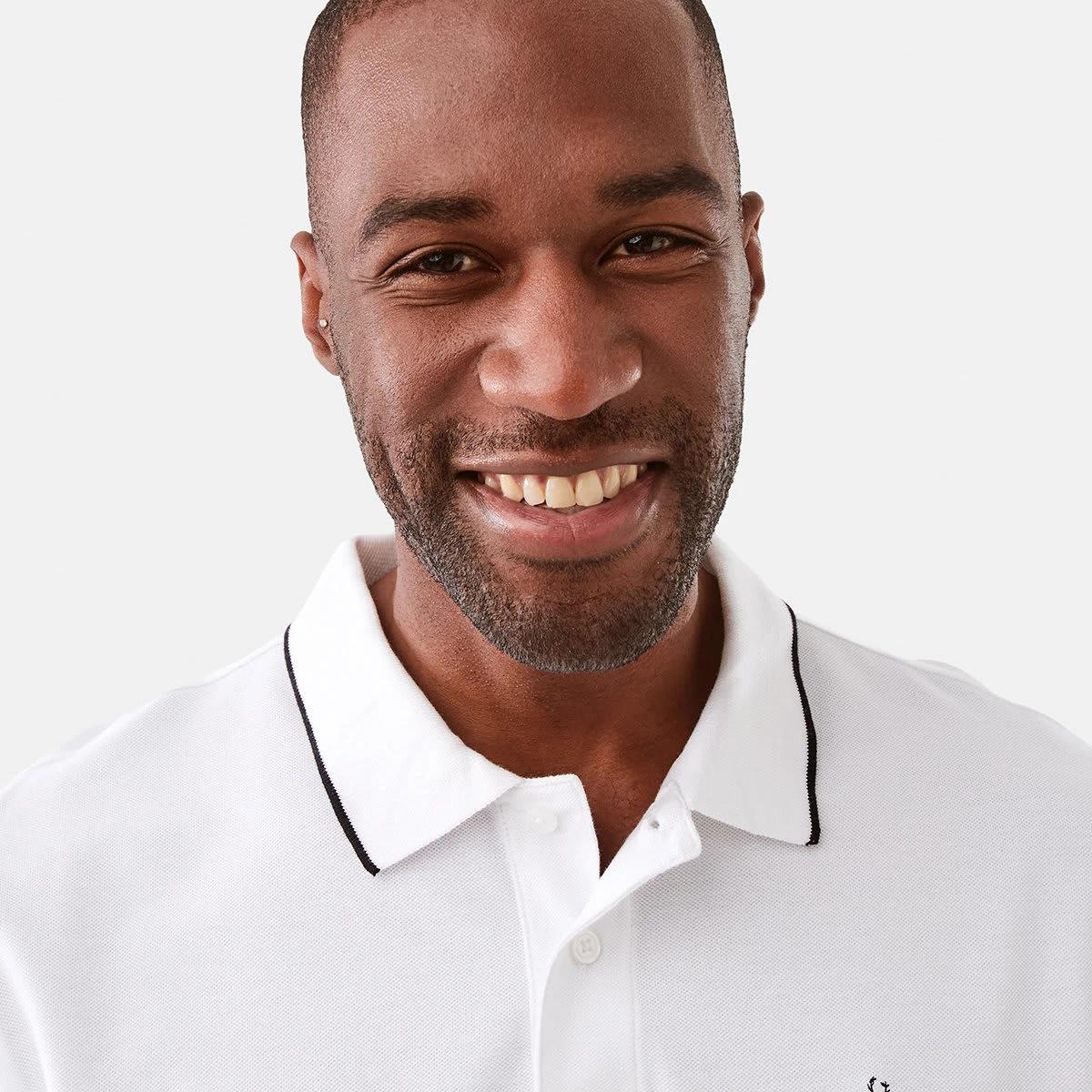 4 Tipped Pique Polo Shirt White, 4 of 7