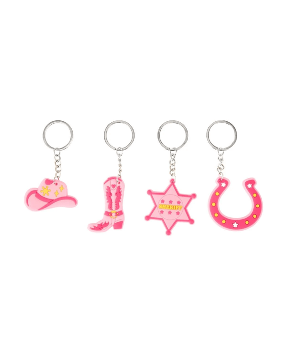 4 Piece Cowgirl Icon Keyrings