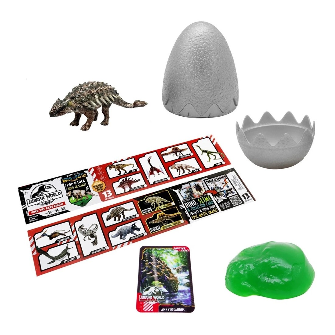5 Jurassic World Rebirth Captivz Build N Battle Dinos Slime Egg - Assorted, 5 of 10