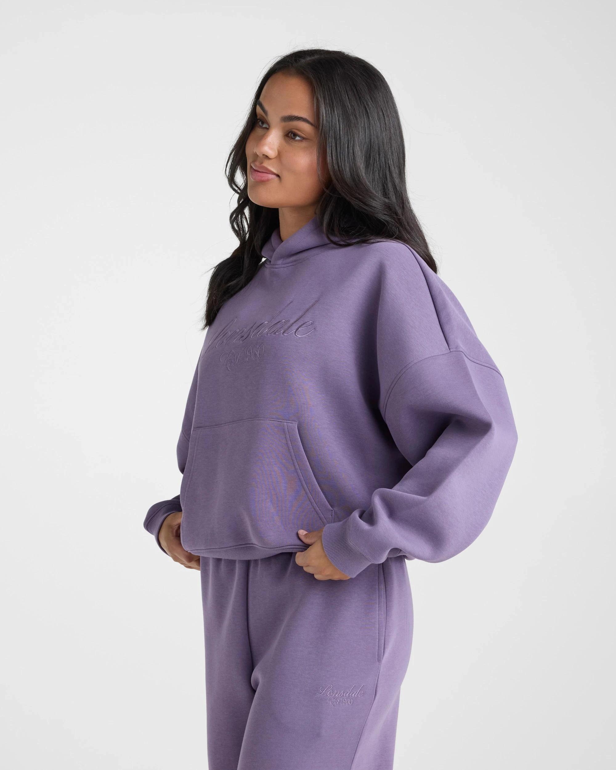 4 Lonsdale London Boxy Hoodie DUSTY IRIS, 4 of 5