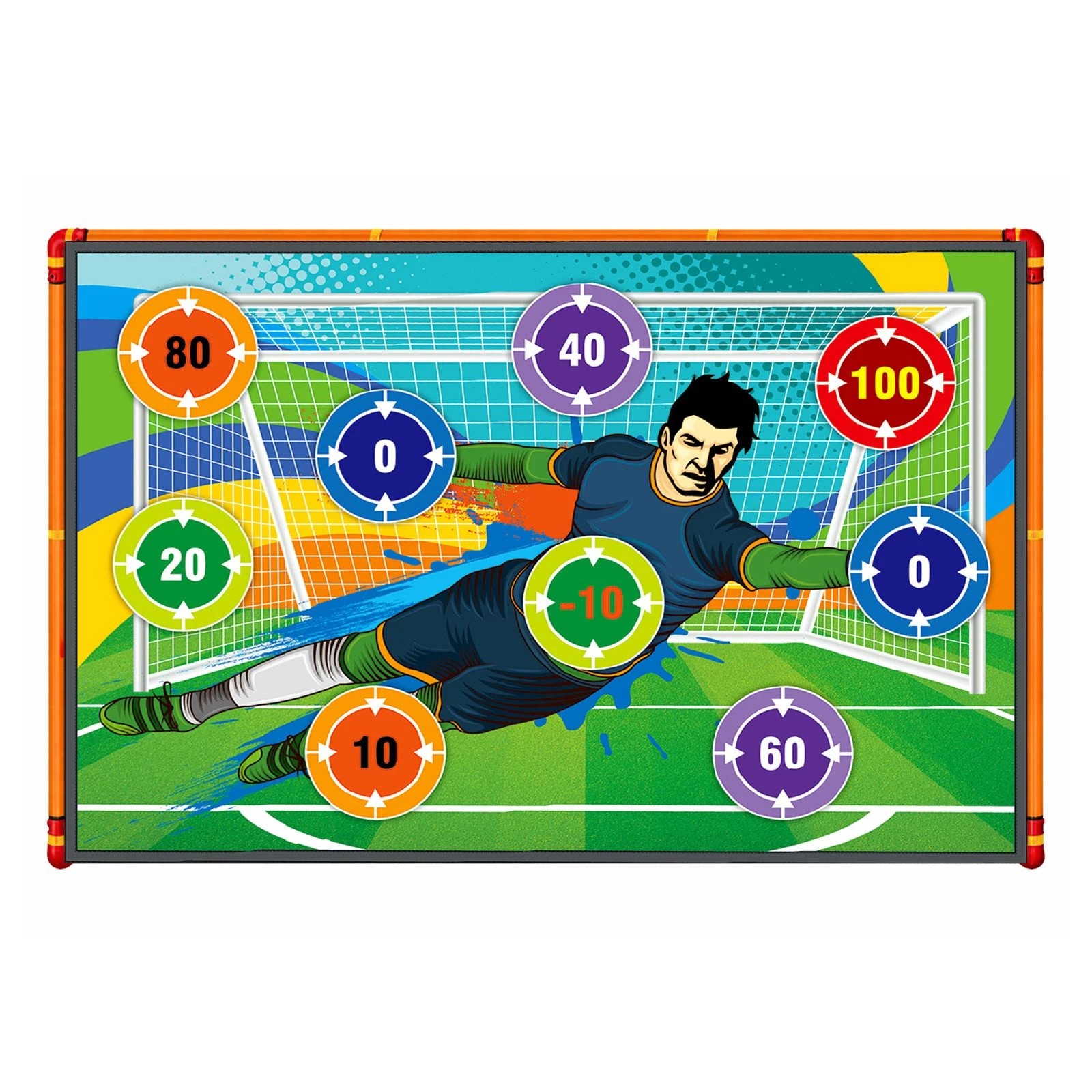 5 Ausway Kids Soccer Goal Set Backyard 2 in 1 Football Training Net Folding Posts 137cm, 5 of 7