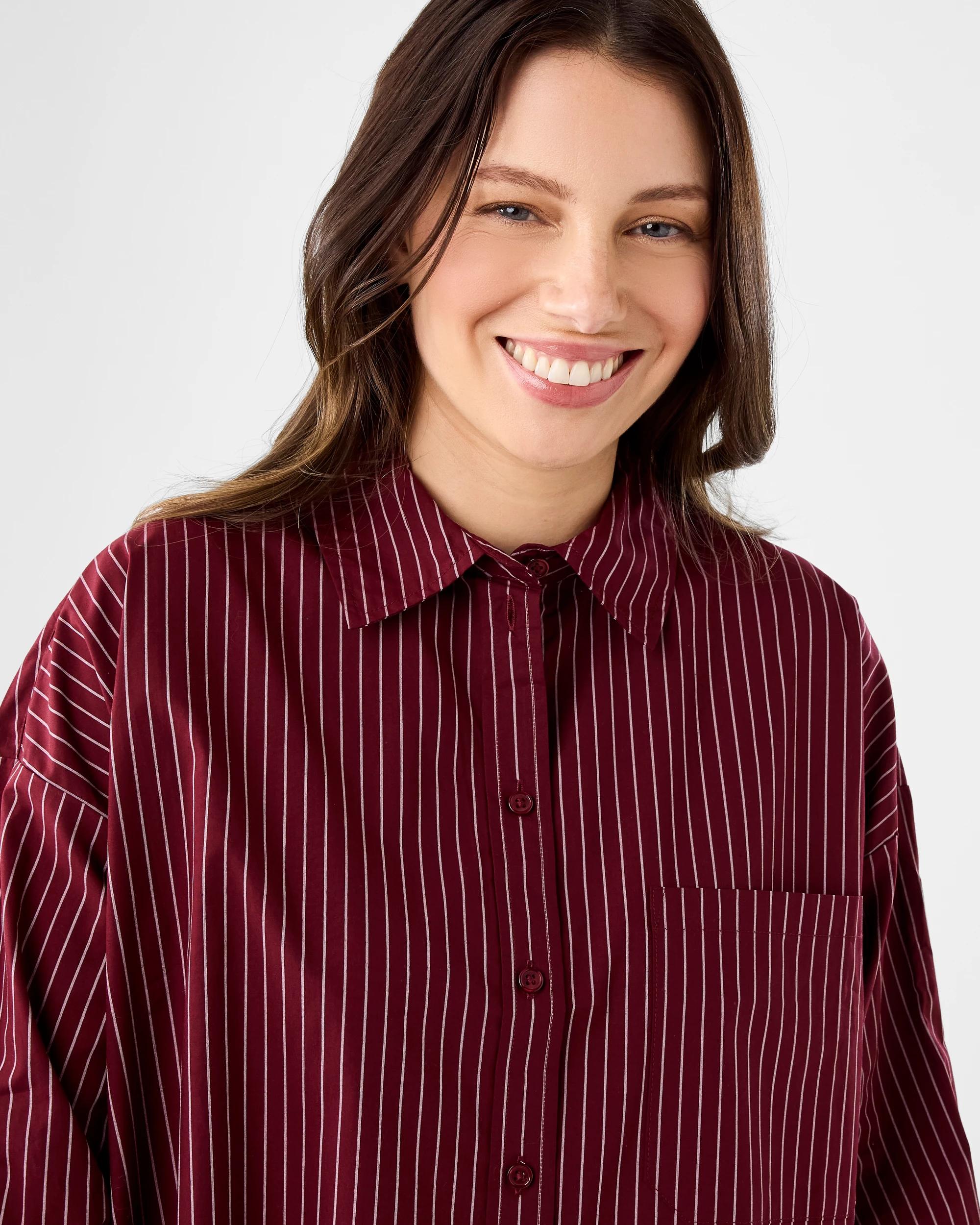 4 Long Sleeve Oversized Stripe Shirt Strp Cran, 4 of 8