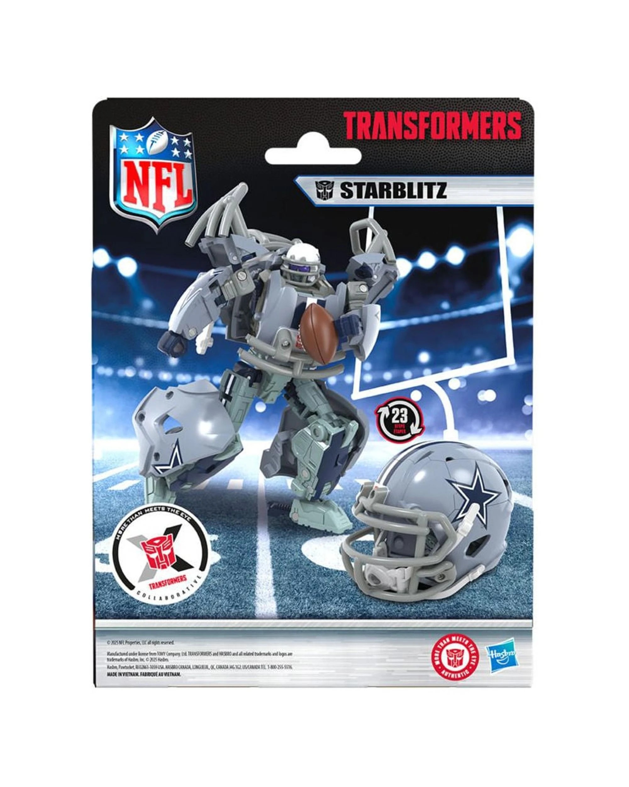 8 Transformers Collaborative NFL X Transformers Dallas Cowboys Starblitz Action Figure, 8 of 8