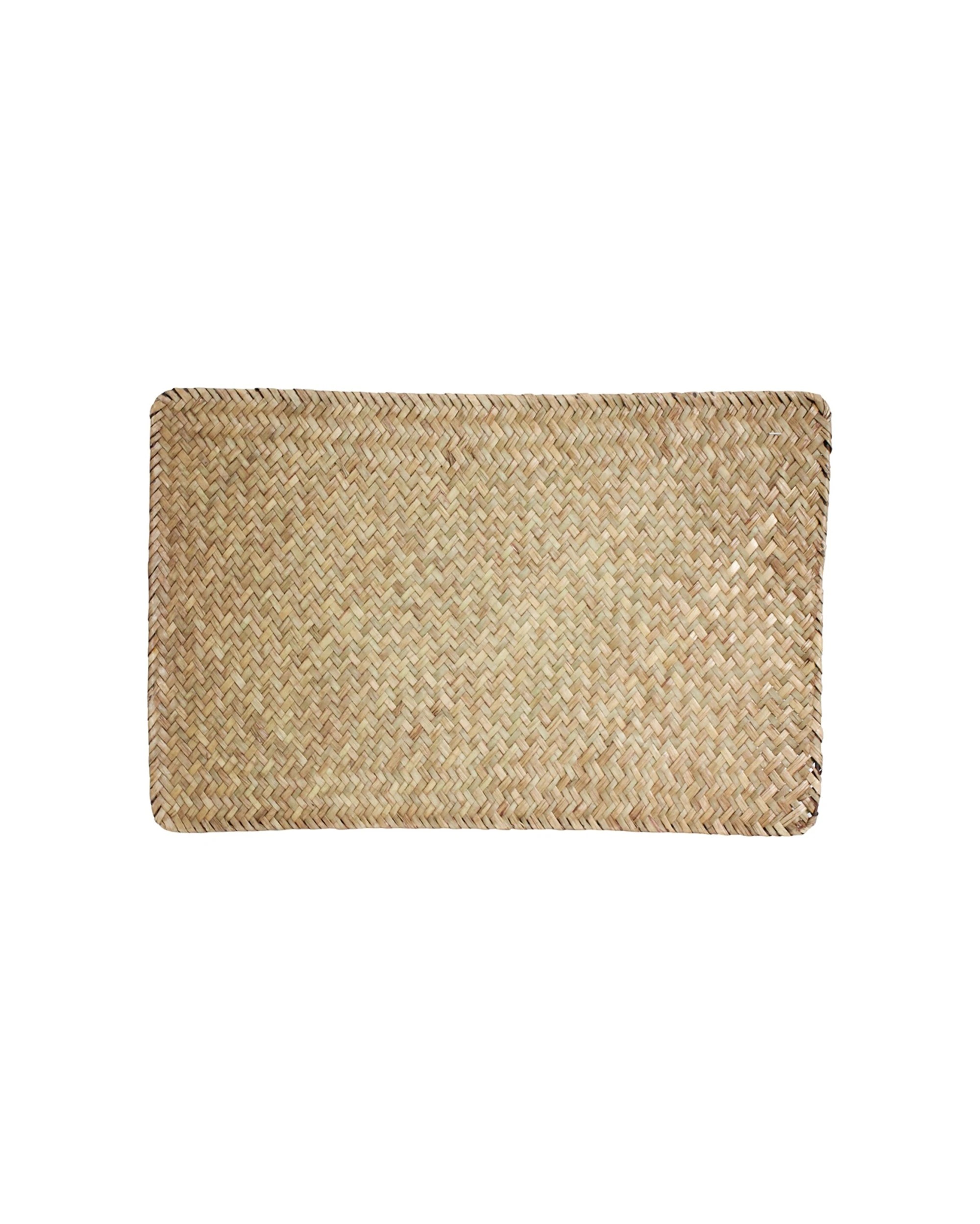 2 Table Rectangle Serveware Dining/home Placemat Long Weave Natural Straw 45x30cm
 - Natural, 2 of 3