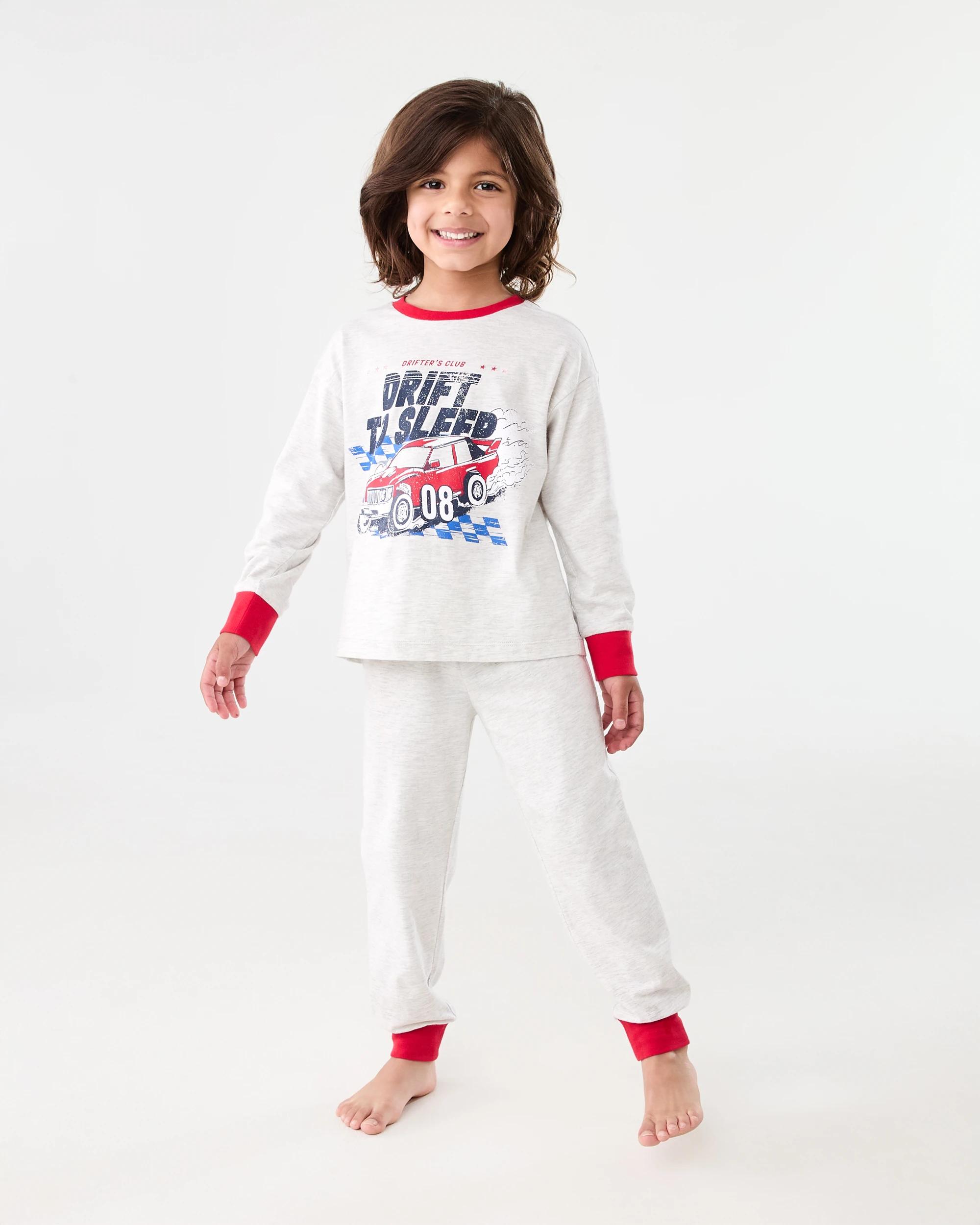 1 Jersey Pyjama Set Gry Car, 1 of 6