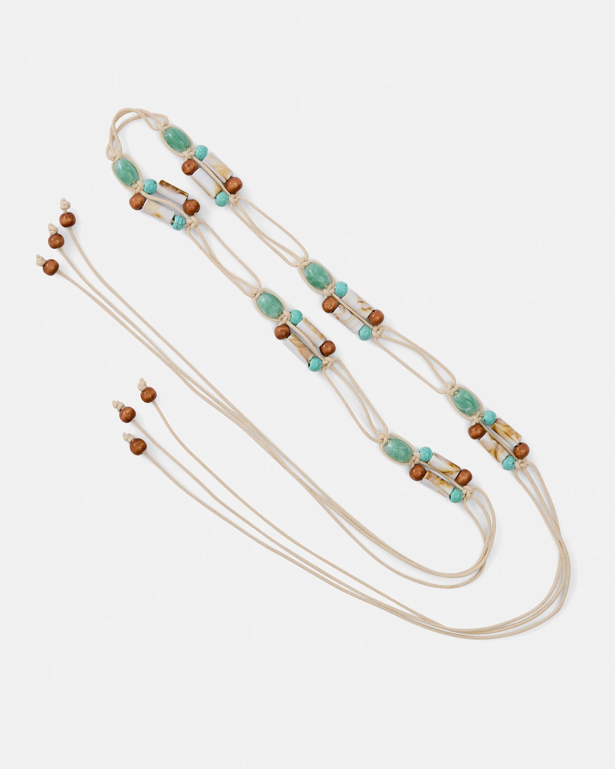 2 Beaded Waisted Belt Ivory, 2 of 6