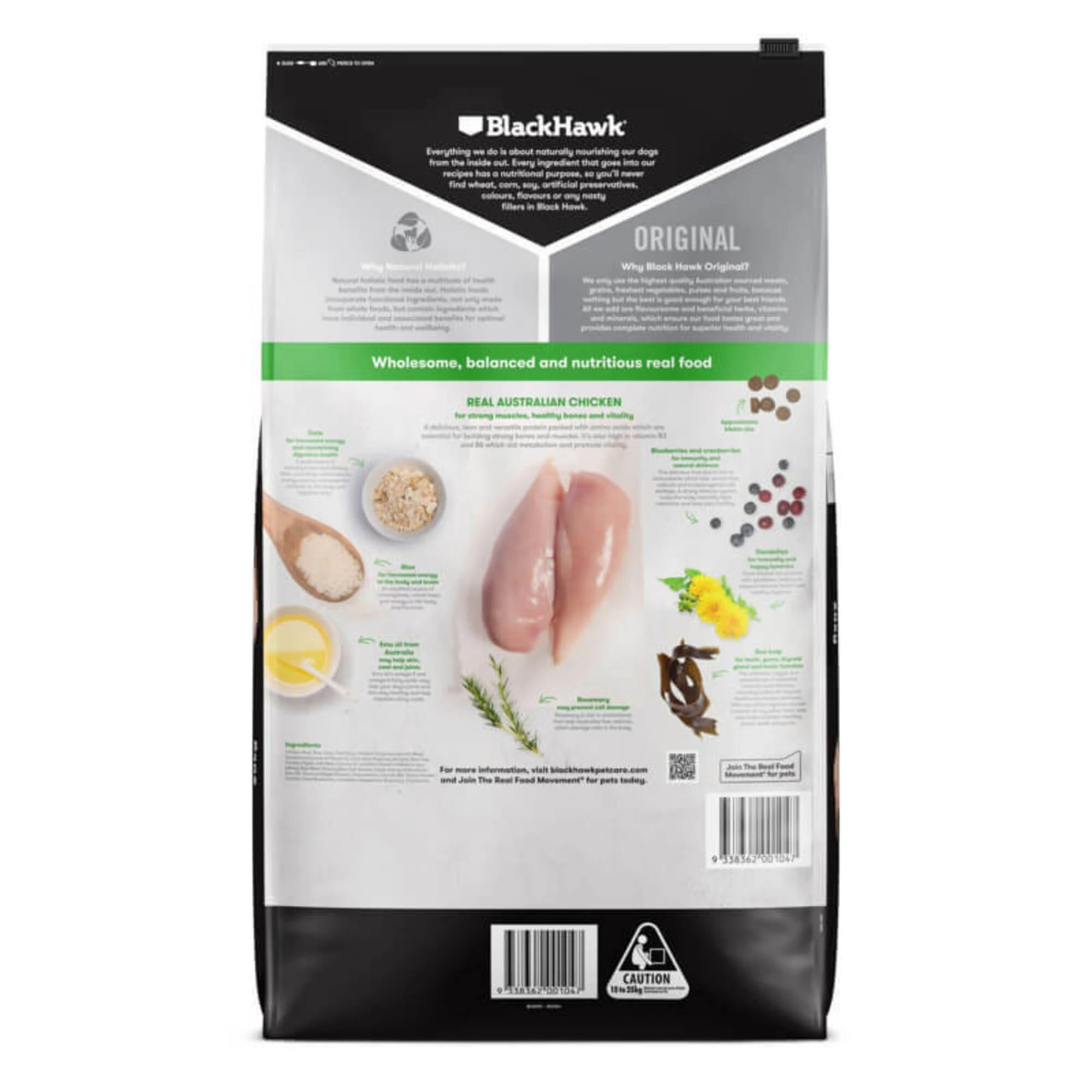 2 Black Hawk Adult All Breeds Complete Dog Food Chicken & Rice 20kg, 2 of 2