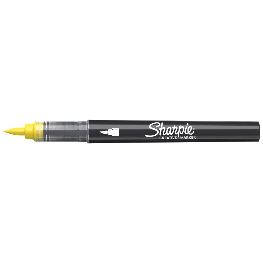 1 Sharpie Creative Acrylic Brush Marker Yellow, 1 of 6