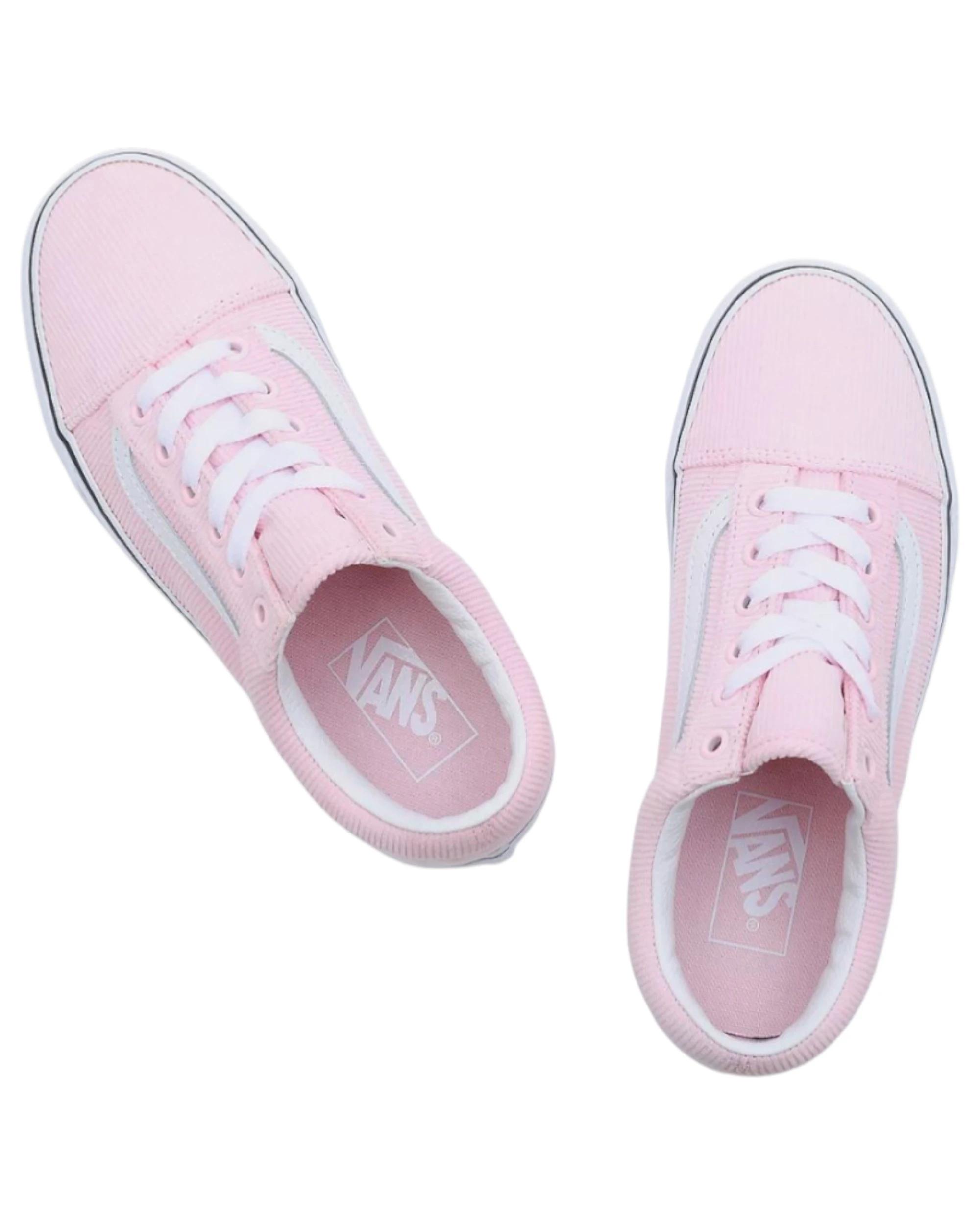 4 Vans Unisex Old Skool Mini Cord Pink Lace Up Shoes PINK, 4 of 7