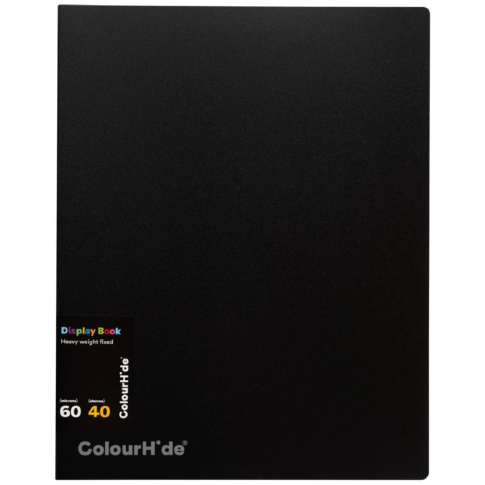 1 Colourhide Fixed Display Book 40 Sheets Black, 1 of 2