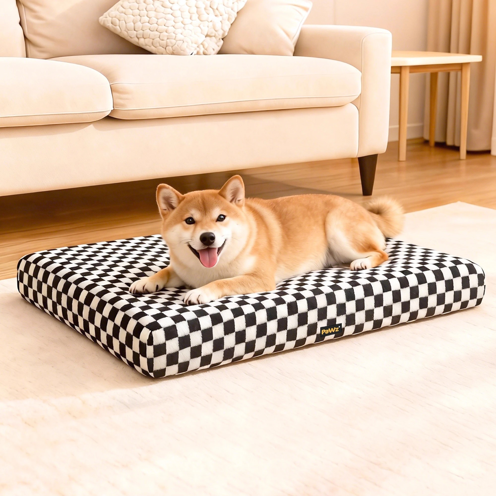 8 Pawz Orthopedic Pet Bed Square Checkerboard XL, 8 of 9