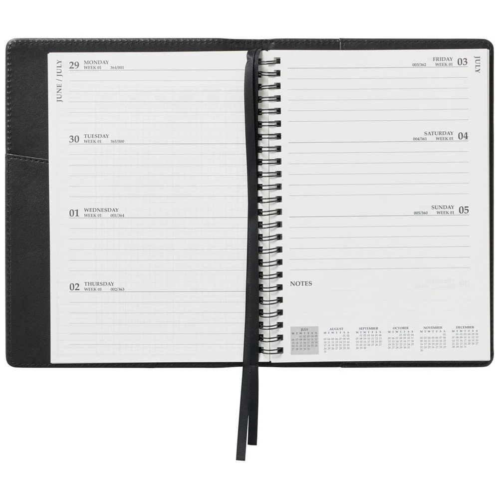 6 J.Burrows A5 Week to View Executive FY26/27 Diary Black, 6 of 7