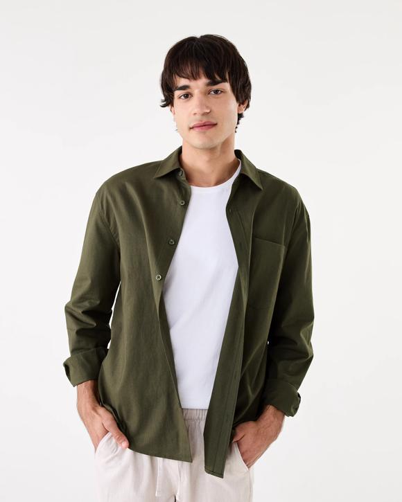 Long Sleeve Cotton Linen Shirt