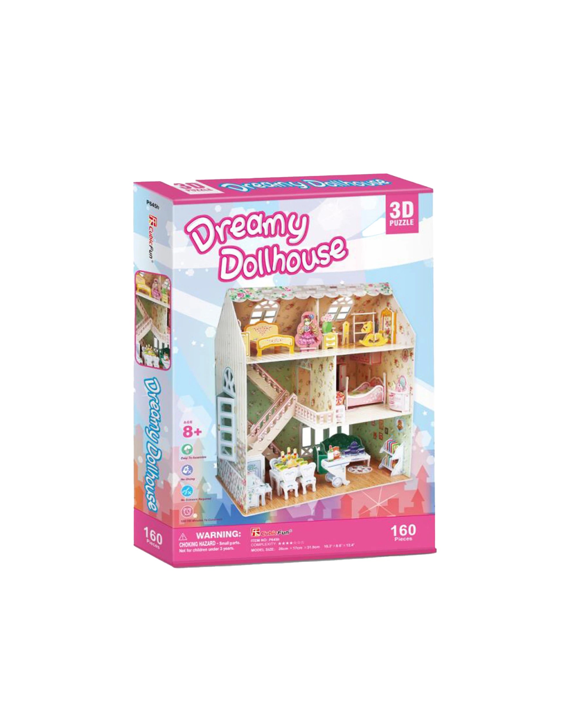 1 CubicFun 160pc Dreamy Dollhouse 3D Puzzle Kids Toy Interactive Construction - Multi, 1 of 1