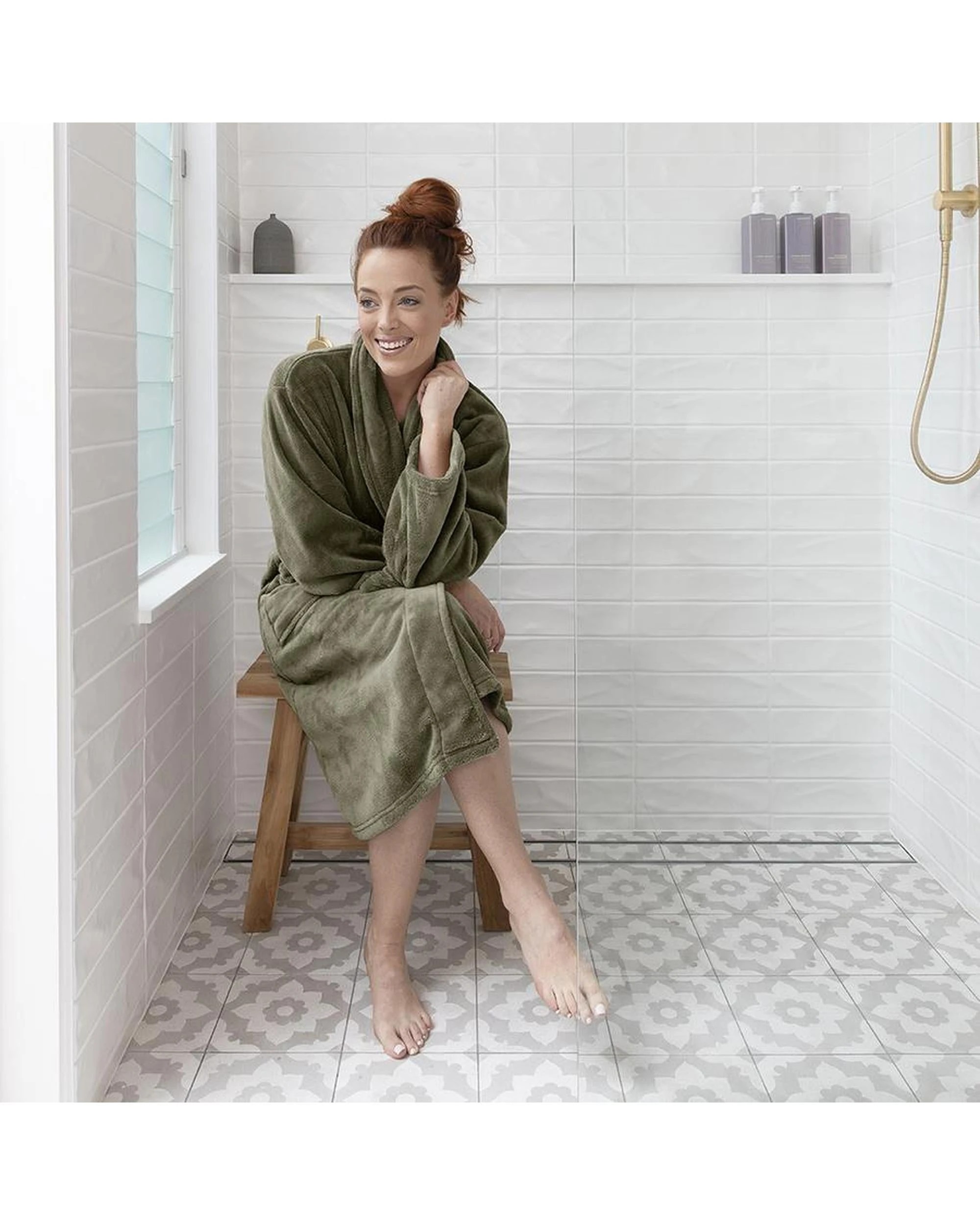 7 Bambury Soft Microplush Coral Fleece Bathrobe Dressing Gown Size Small/Medium Stone - Natural, 7 of 7