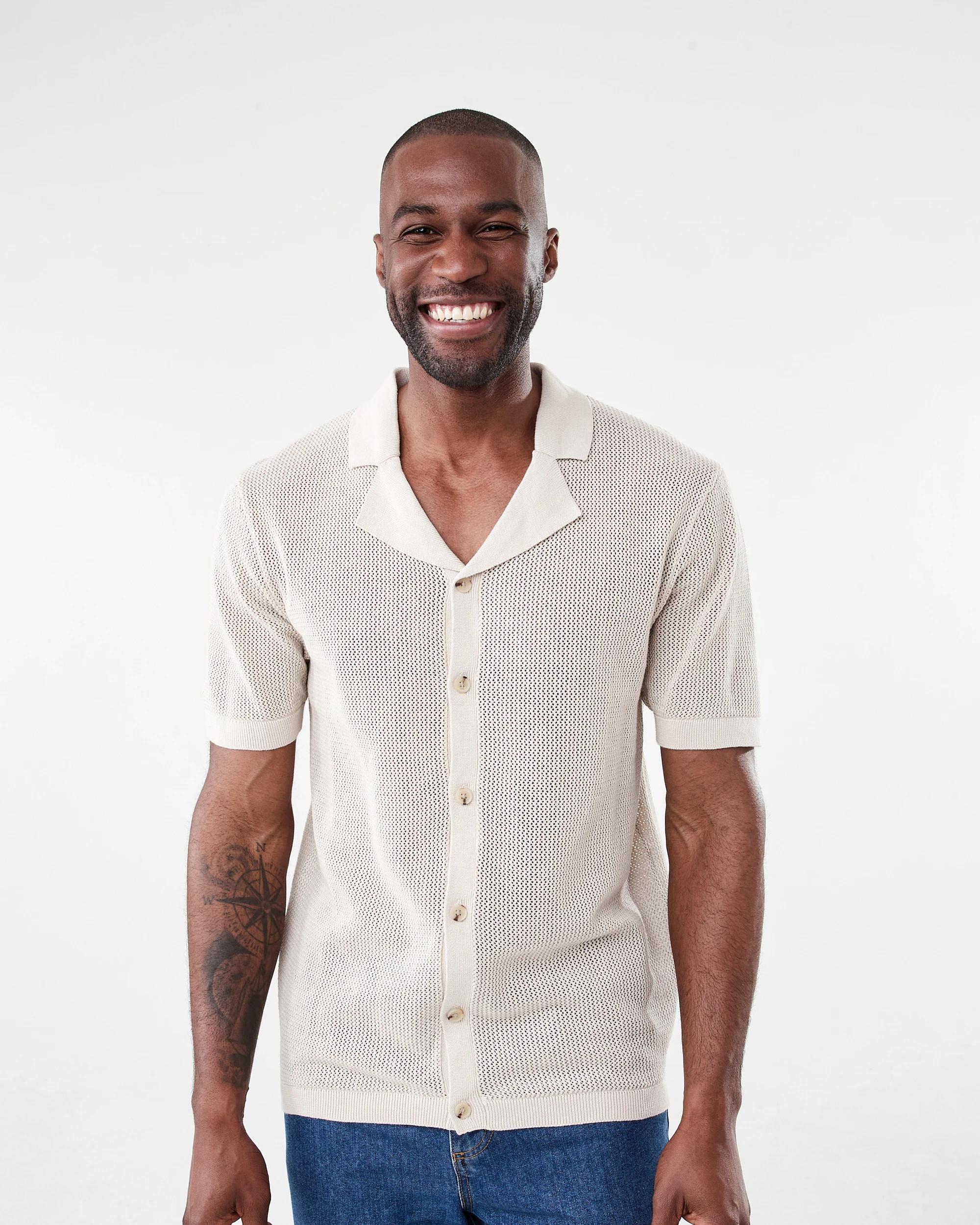 1 Short Sleeve True Knit Shirt Bge Dune, 1 of 6