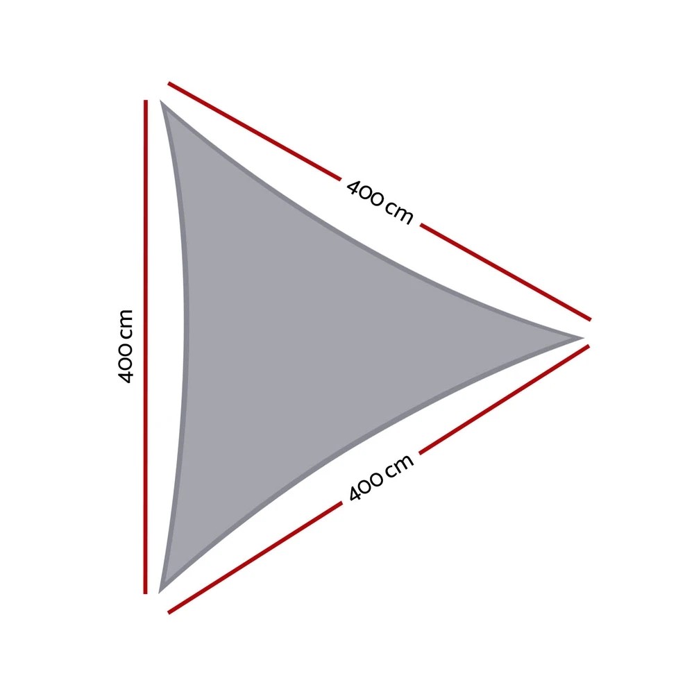 2 Instahut Waterproof Shade Sail Shade cloth Triangle Canopy 220GSM 4x4x4m - Grey, 2 of 6