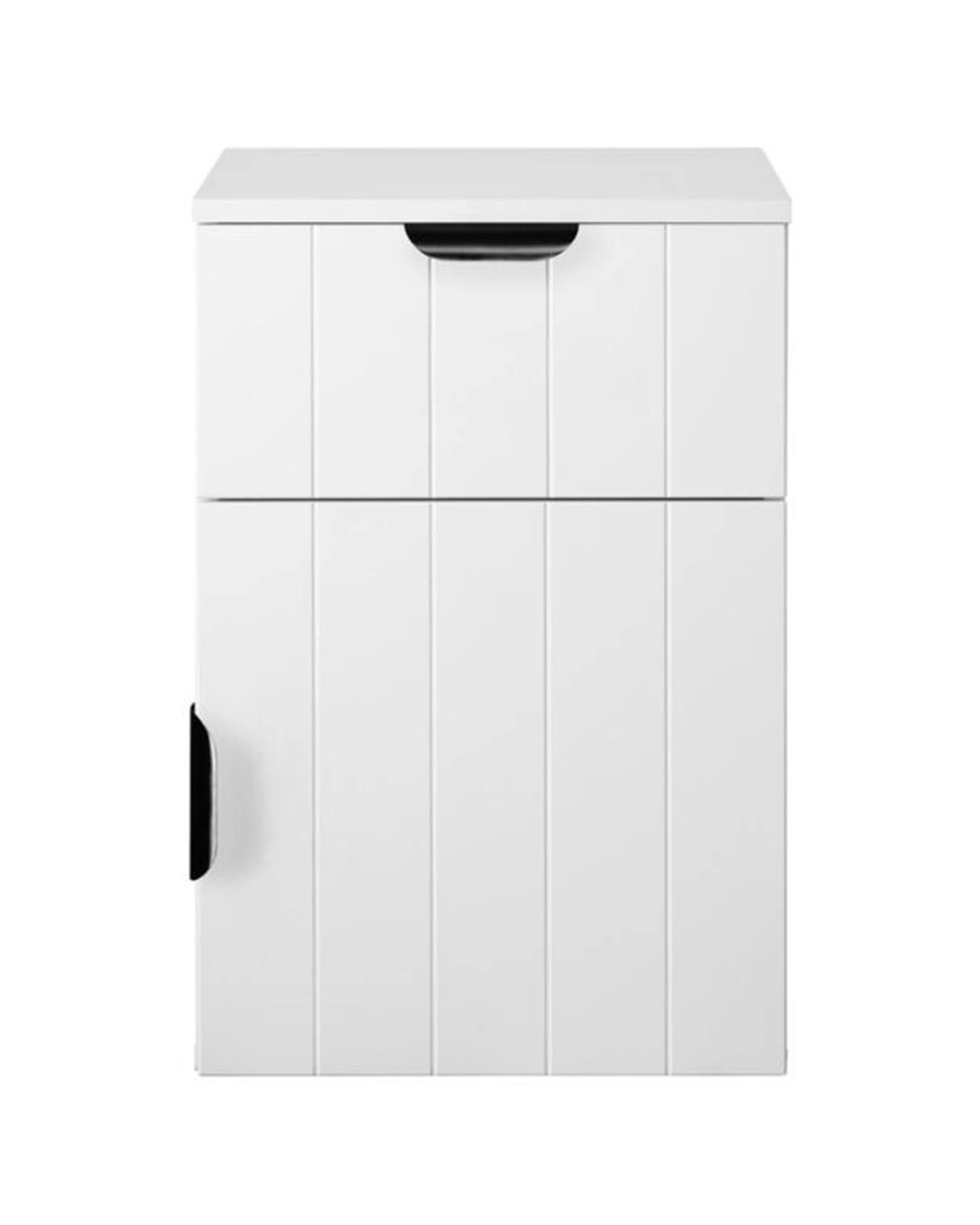1 European Cabinetry Porto VJ Panel Front Bedside Table Pull Handle - White, 1 of 4