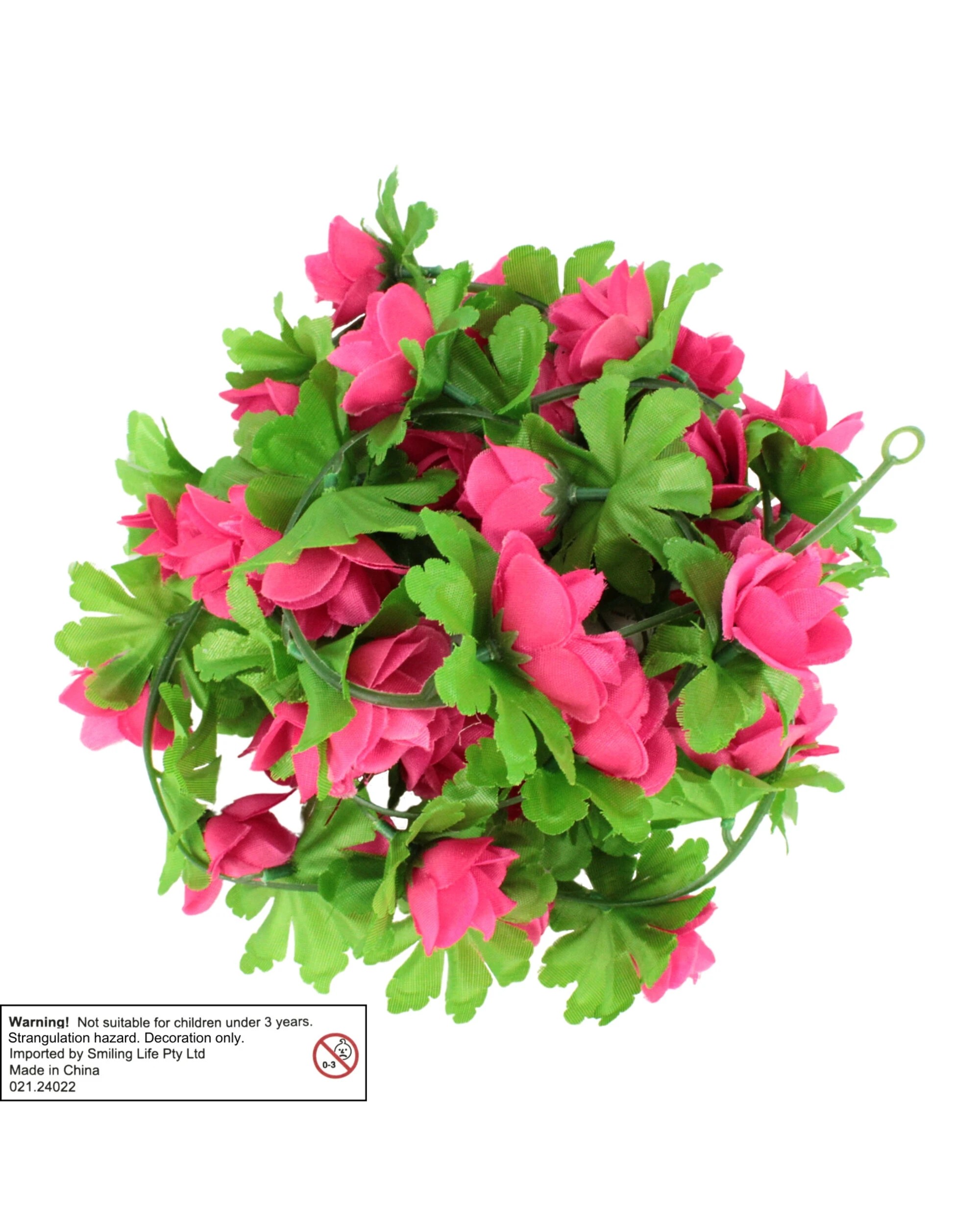 2 Partyrama Artificial Magenta Rose Garland 2m - Pink, 2 of 2