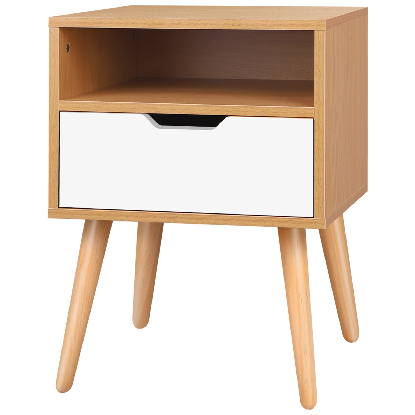 5 Alfordson 2x Bedside Table Nightstand Storage Cabinet Scandinavian - White, 5 of 7