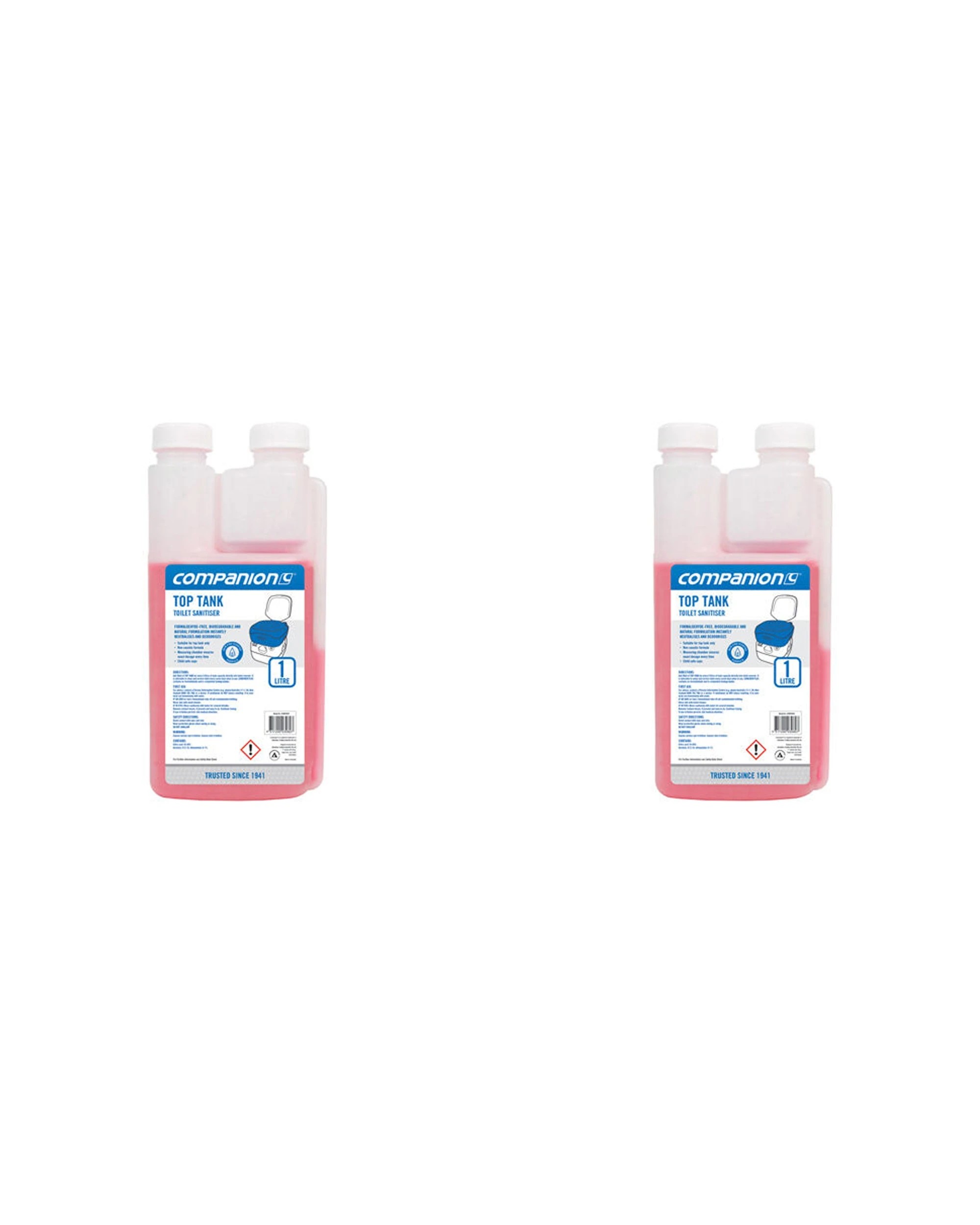1 Companion 2PK Toilet Chemical Top Tank Toilet Sanitiser 1L - Pink, 1 of 1