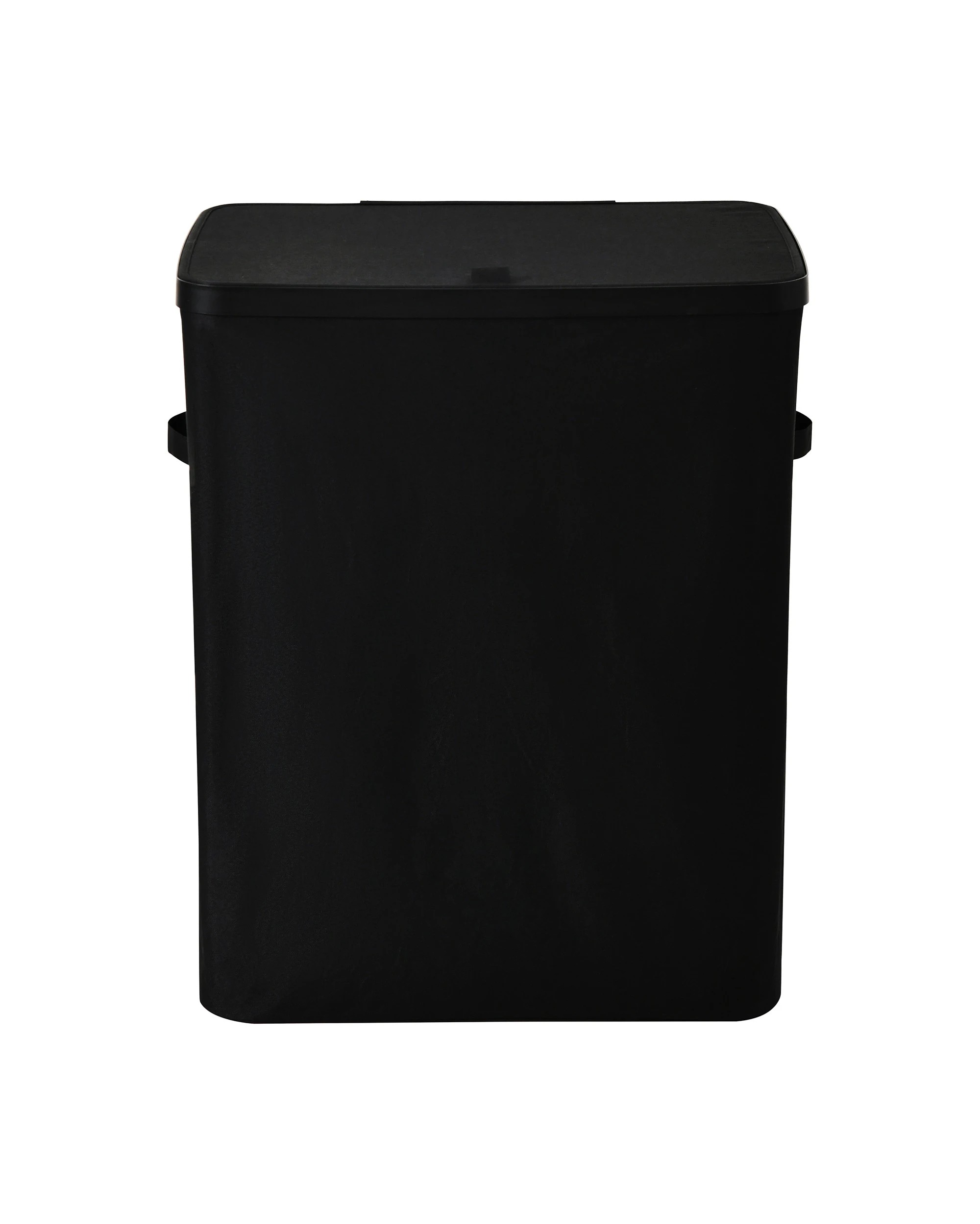 3 Sherwood Voyager 2-Section Laundry Hamper 100L Faux Linen 56x40x67cm - Black, 3 of 9