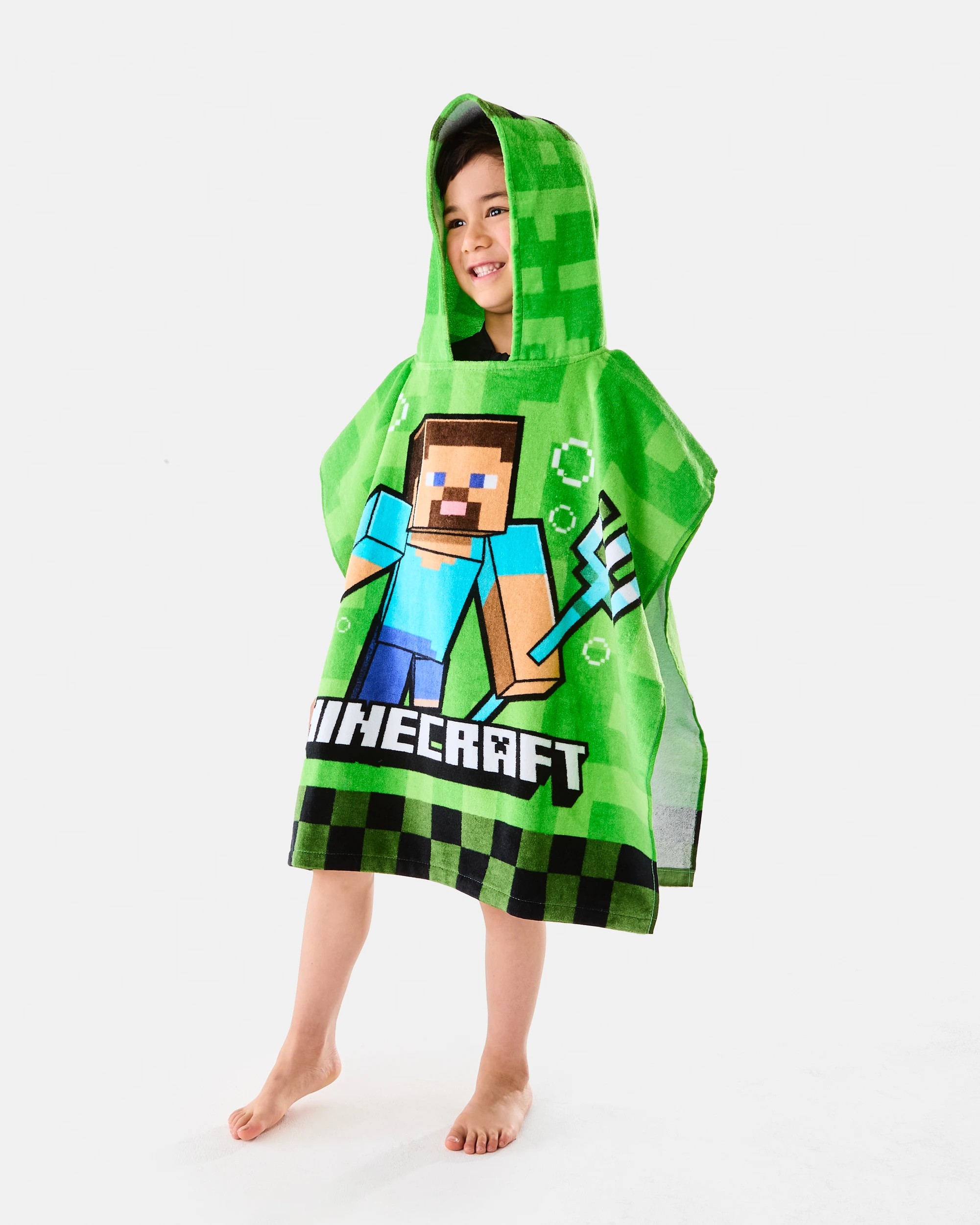 1 Minecraft Cotton Hooded Towel, 1 of 8